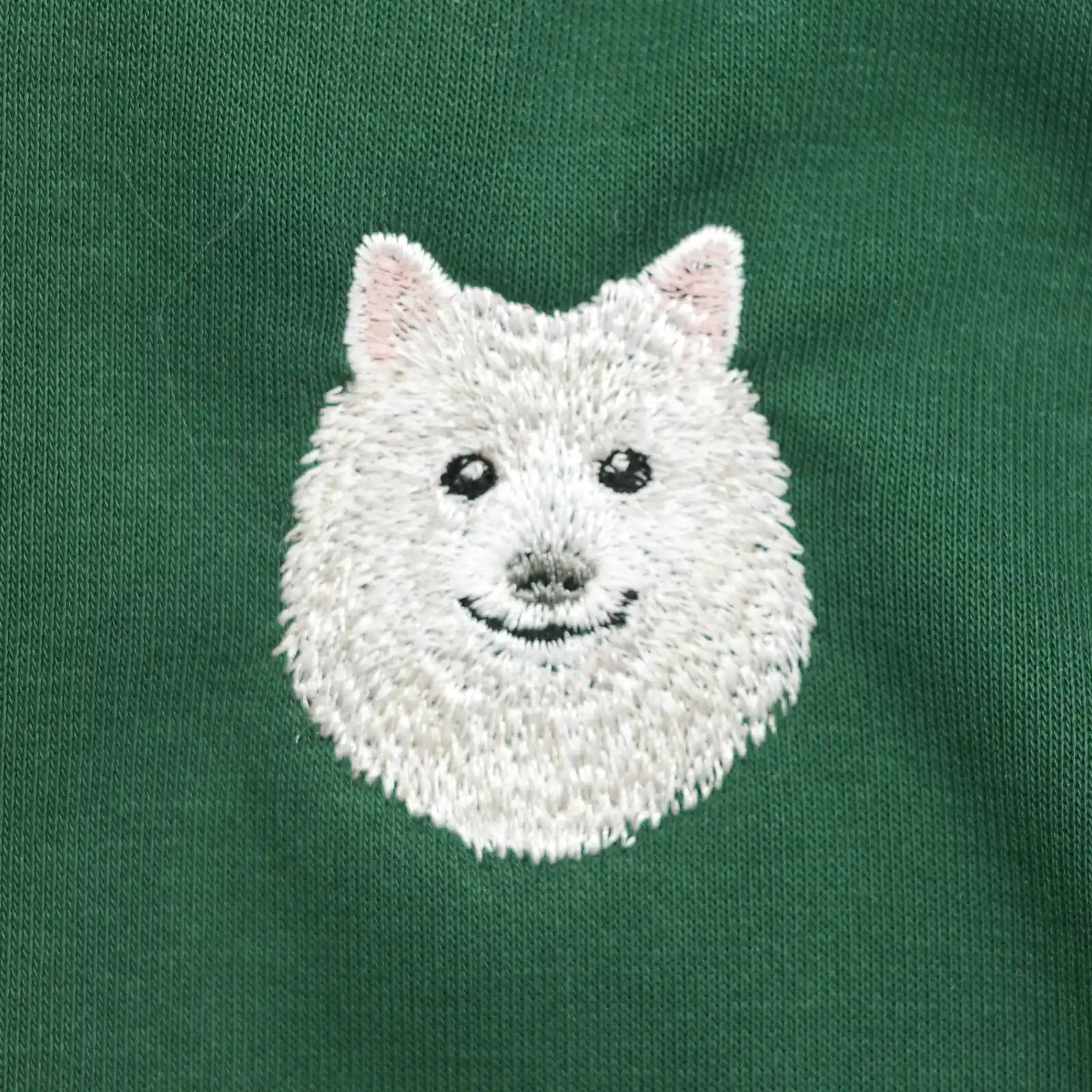 Custom Full-Color Embroidered Dog Portrait Hoodie