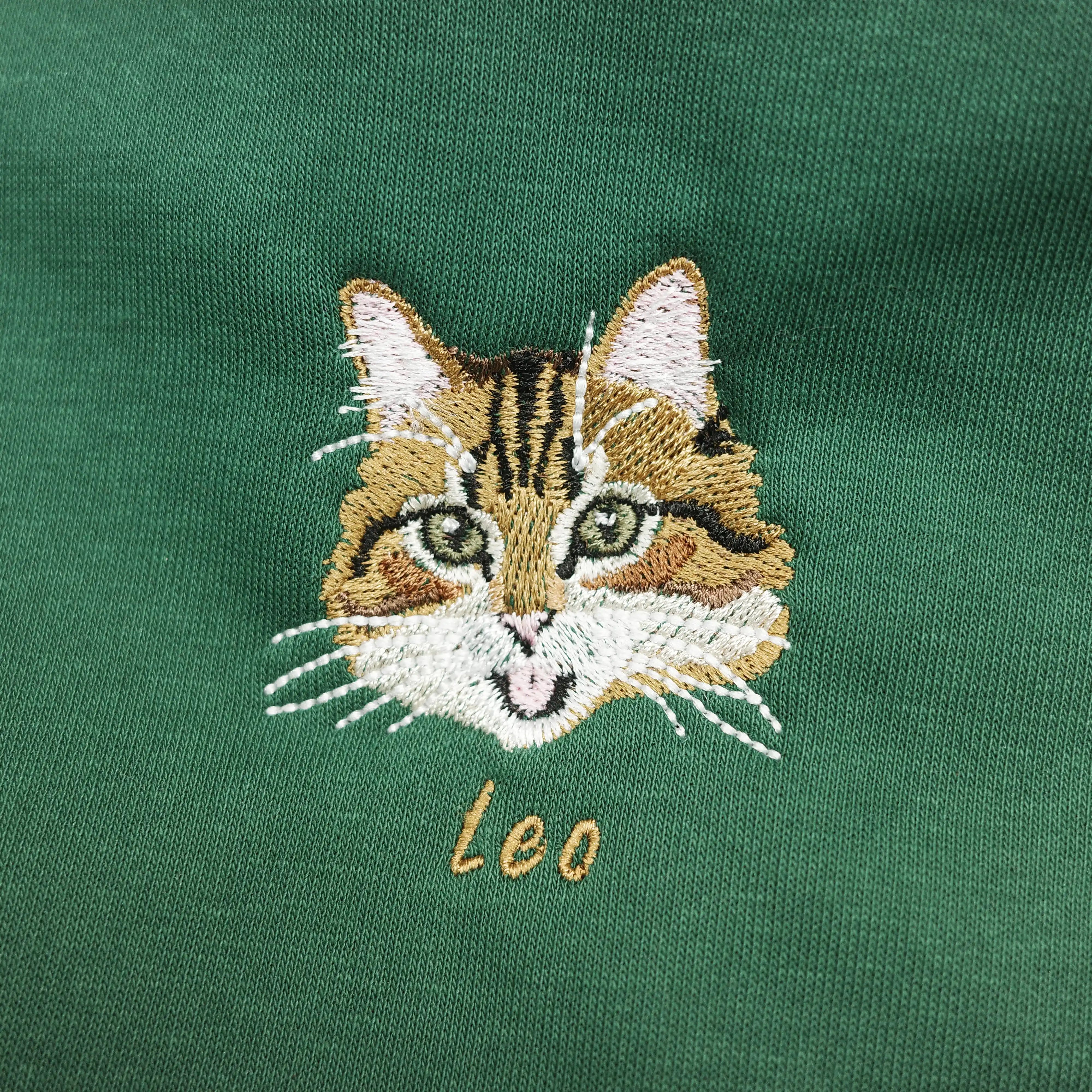Custom Full-Color Embroidered Dog Portrait Hoodie