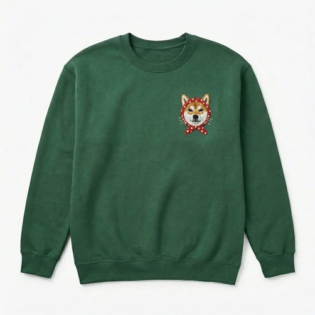 Custom Babushka Embroidered Pet Portrait Hoodie, Sweatshirt