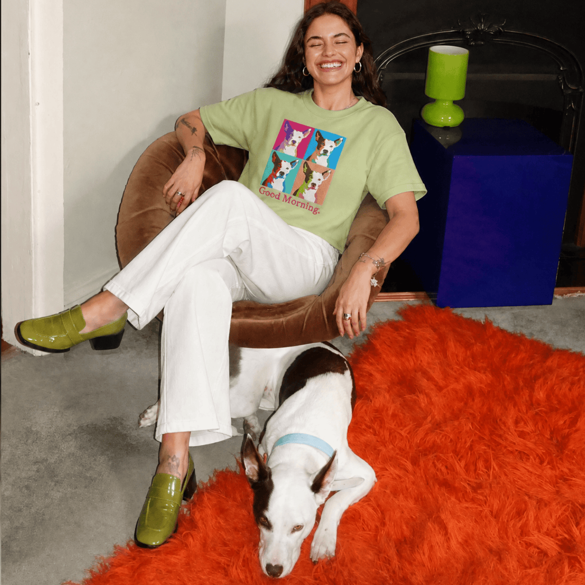 Custom Pet Embroidered Bold Stitch T-Shirt