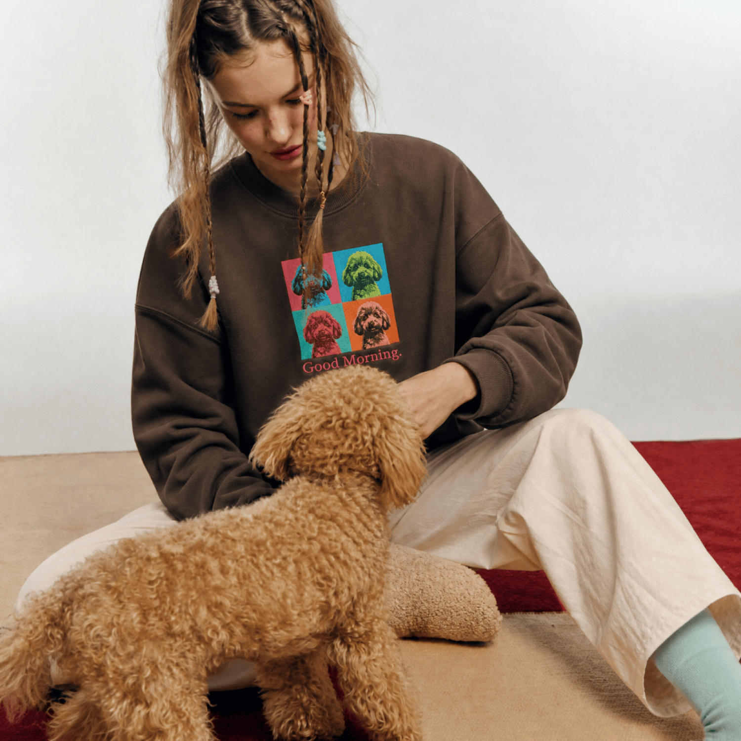 Custom Pet Embroidered Bold Stitch Sweatshirt