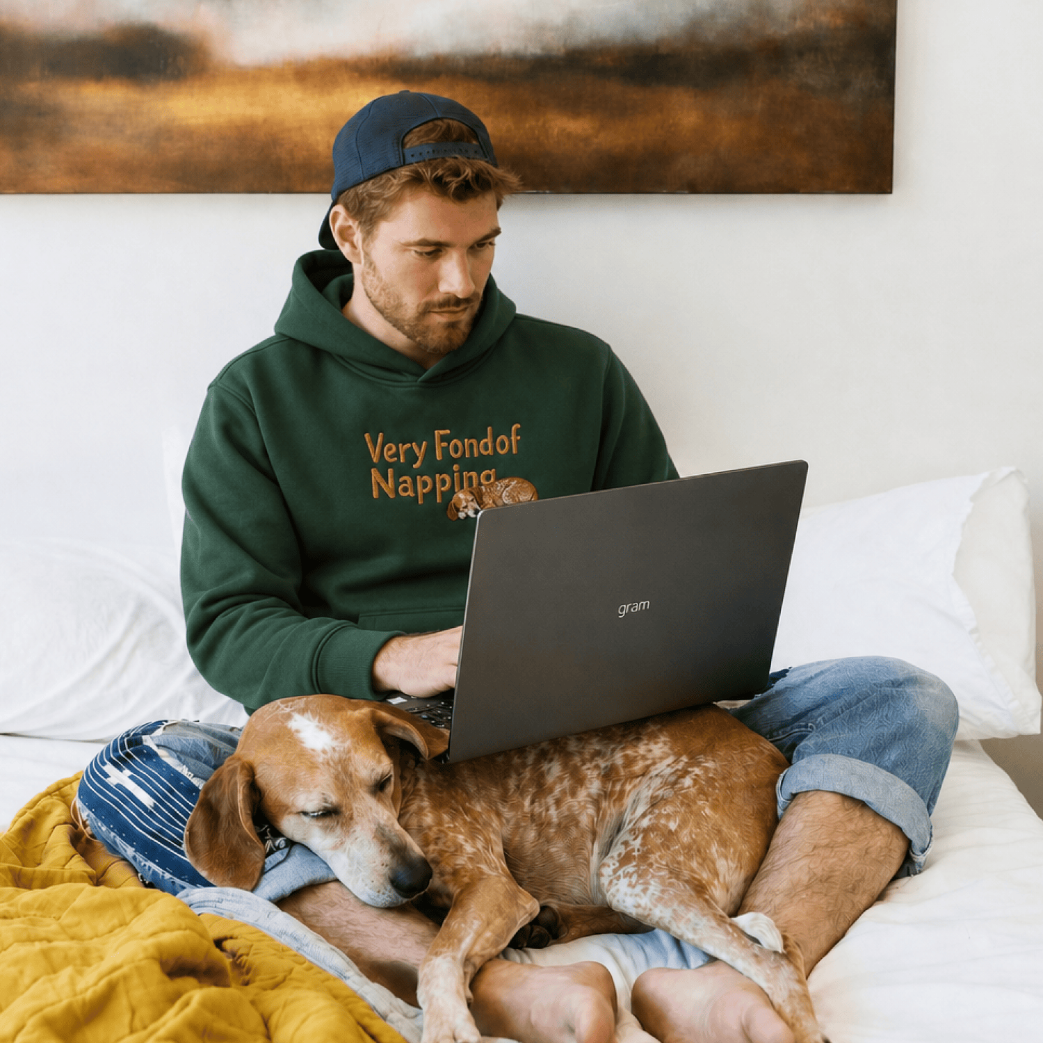Custom Pet Embroidered Sleepyhead Stitch Hoodie
