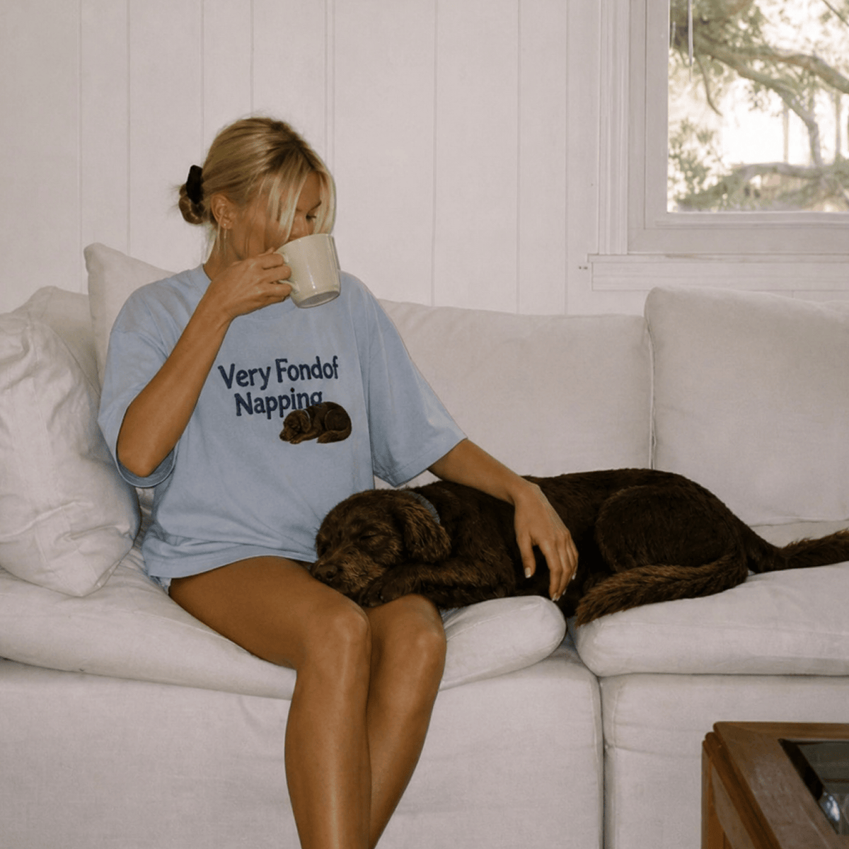 Custom Pet Embroidered Sleepyhead Stitch T-Shirt