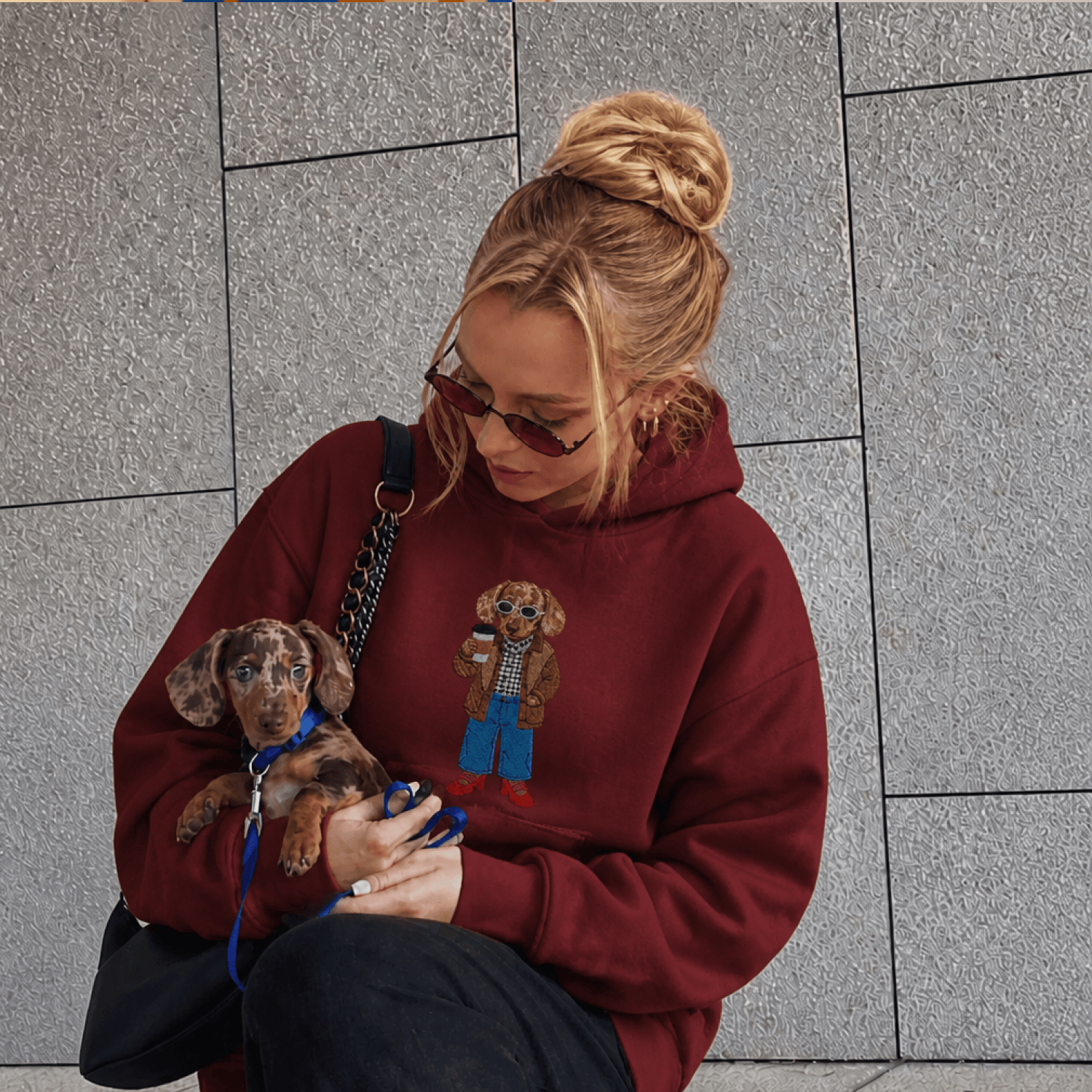Custom Pet Embroidered Vogue Stitch Hoodie
