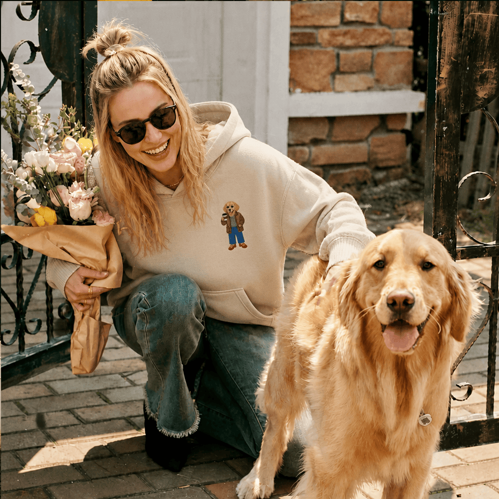 Custom Pet Embroidered Vogue Stitch Hoodie