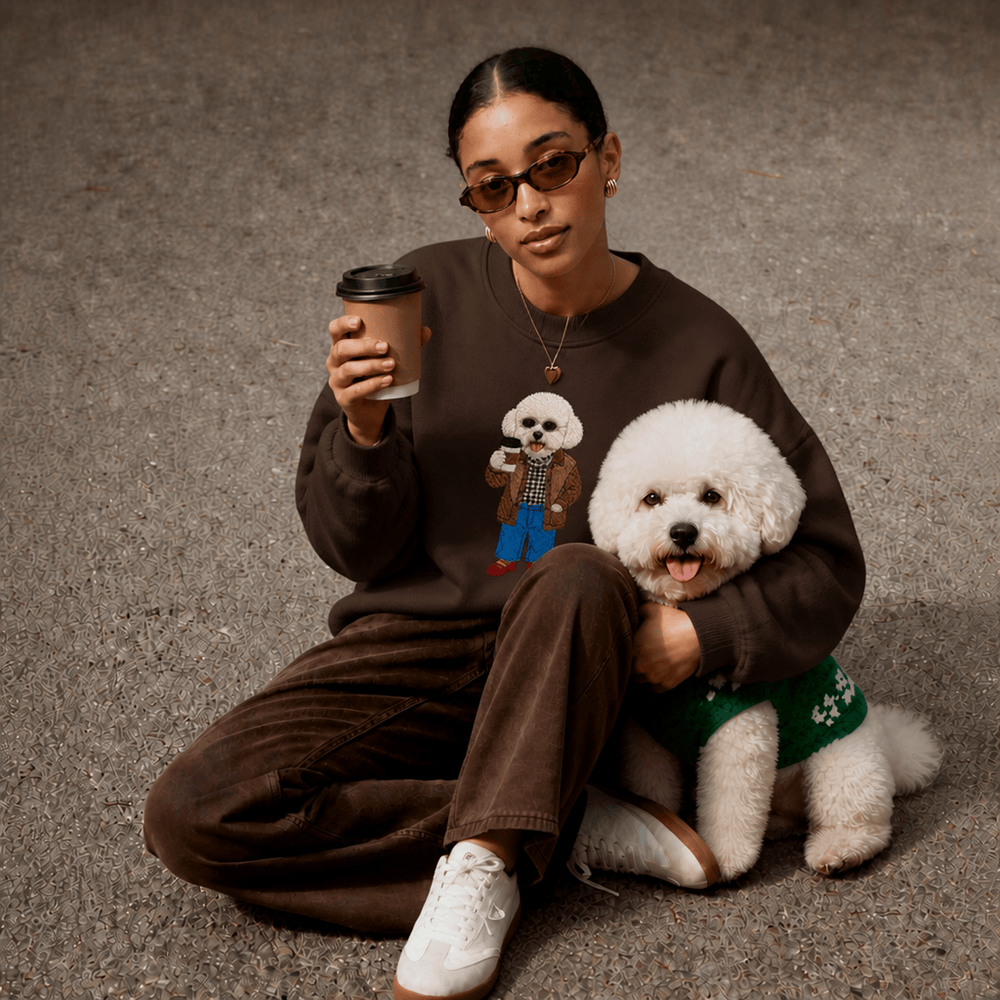 Custom Pet Embroidered Vogue Stitch Sweatshirt