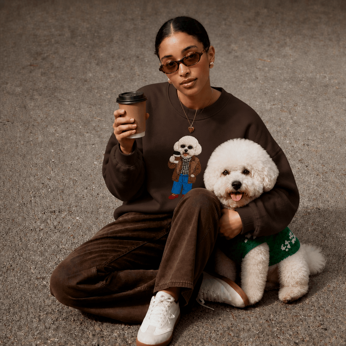 Custom Pet Embroidered Vogue Stitch Sweatshirt