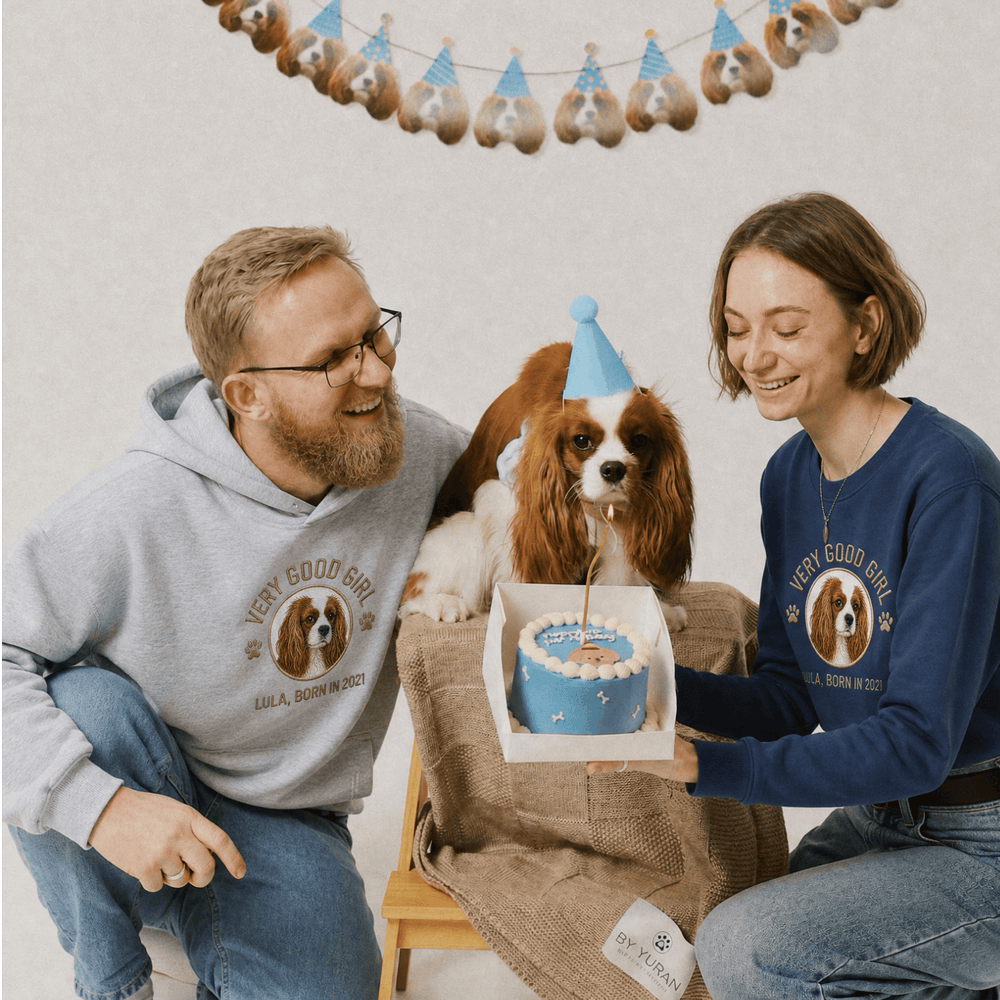 Custom Pet Embroidered Crest Stitch Hoodie