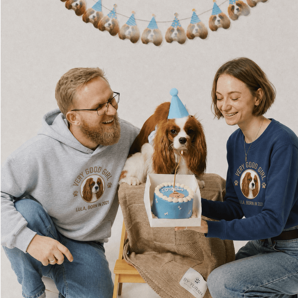 Custom Pet Embroidered Crest Stitch Hoodie
