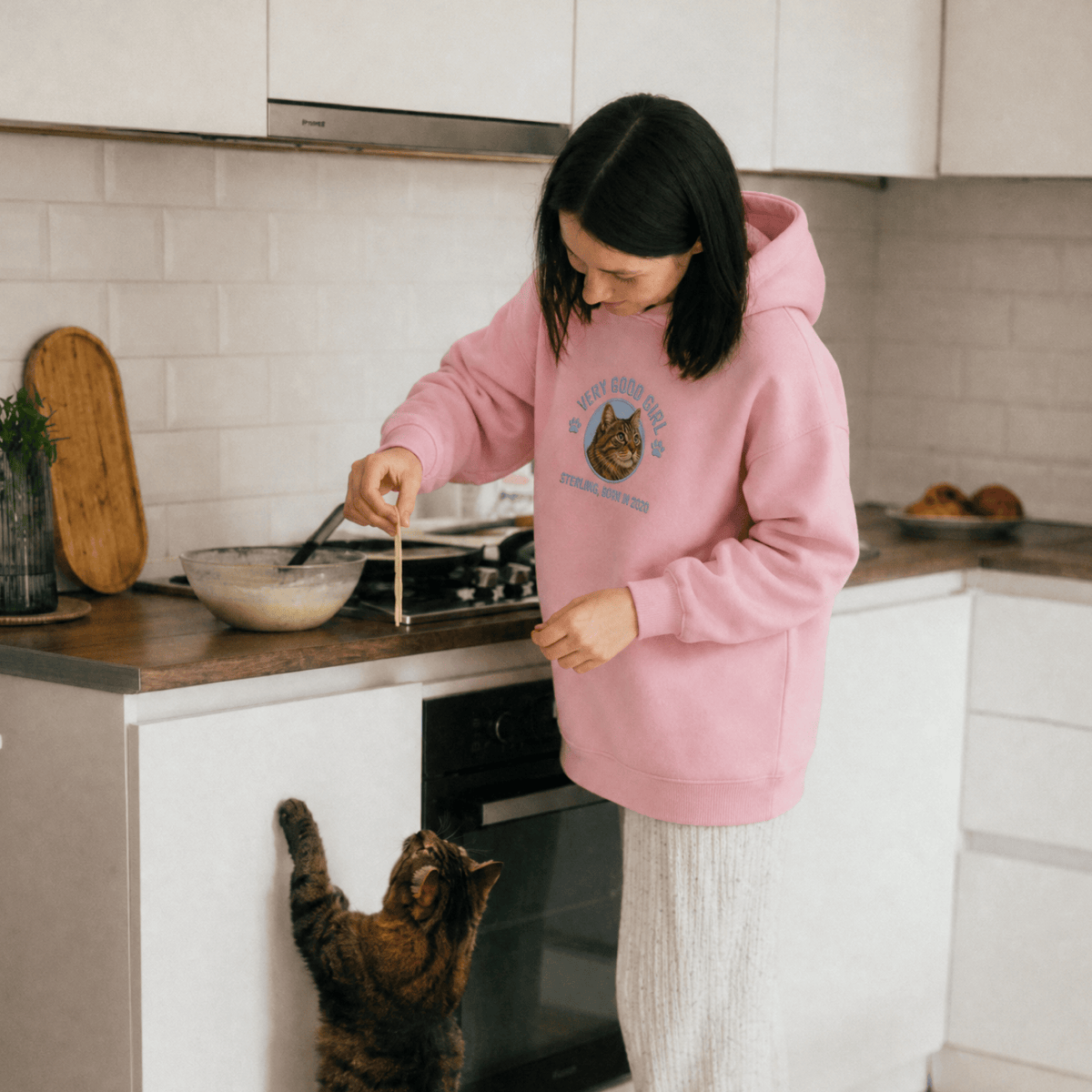 Custom Pet Embroidered Crest Stitch Hoodie