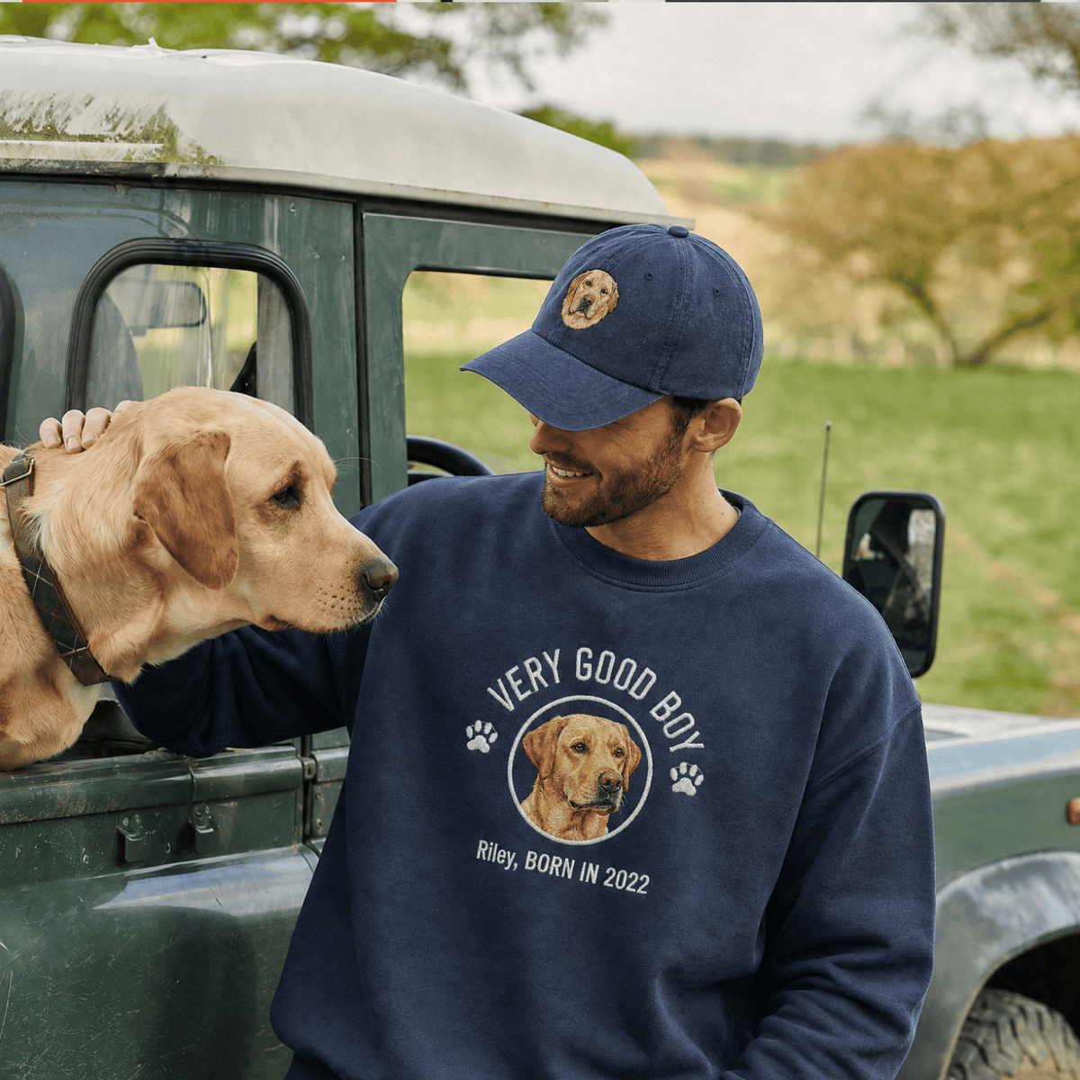 Custom Pet Embroidered Crest Stitch Sweatshirt