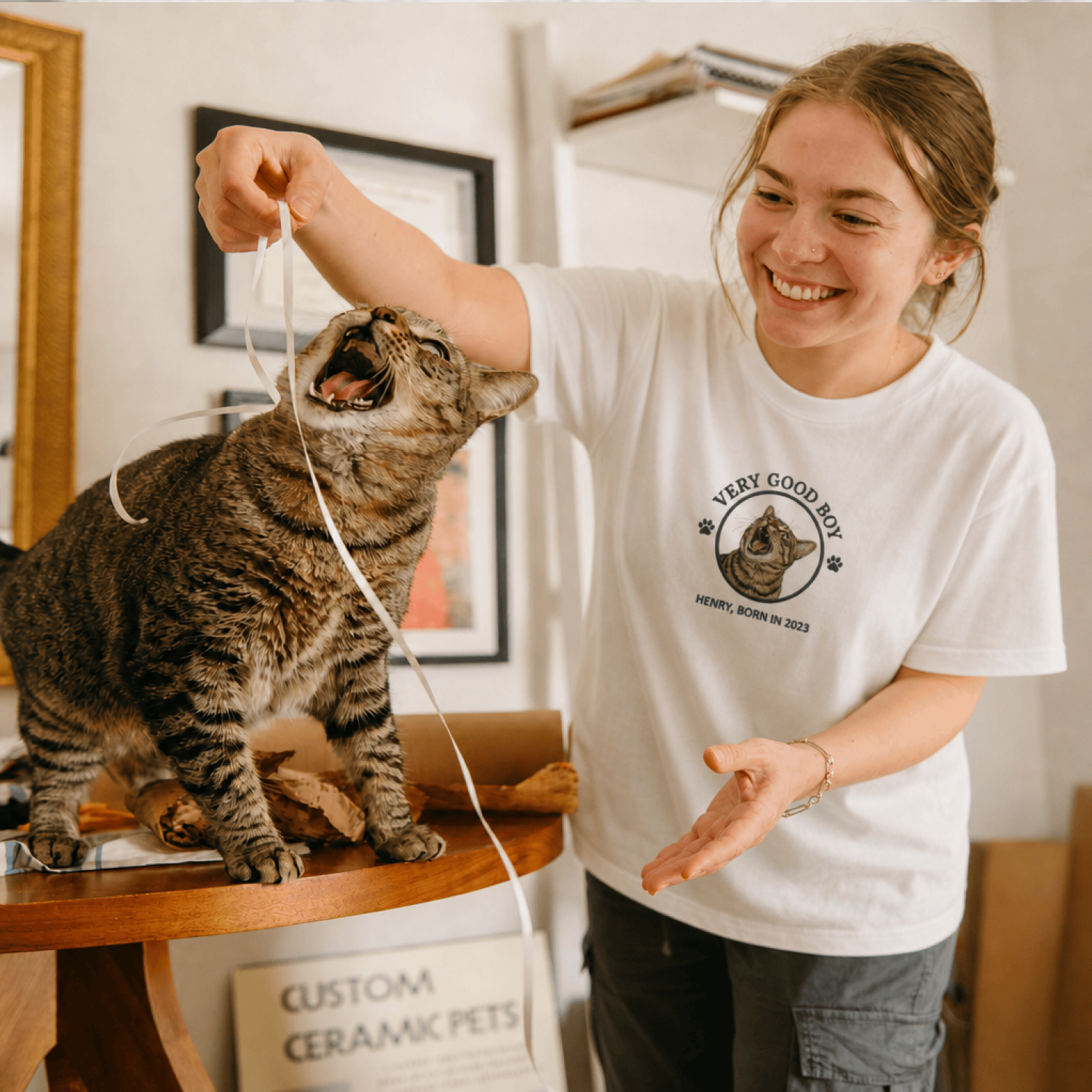 Custom Pet Embroidered Crest Stitch T-Shirt