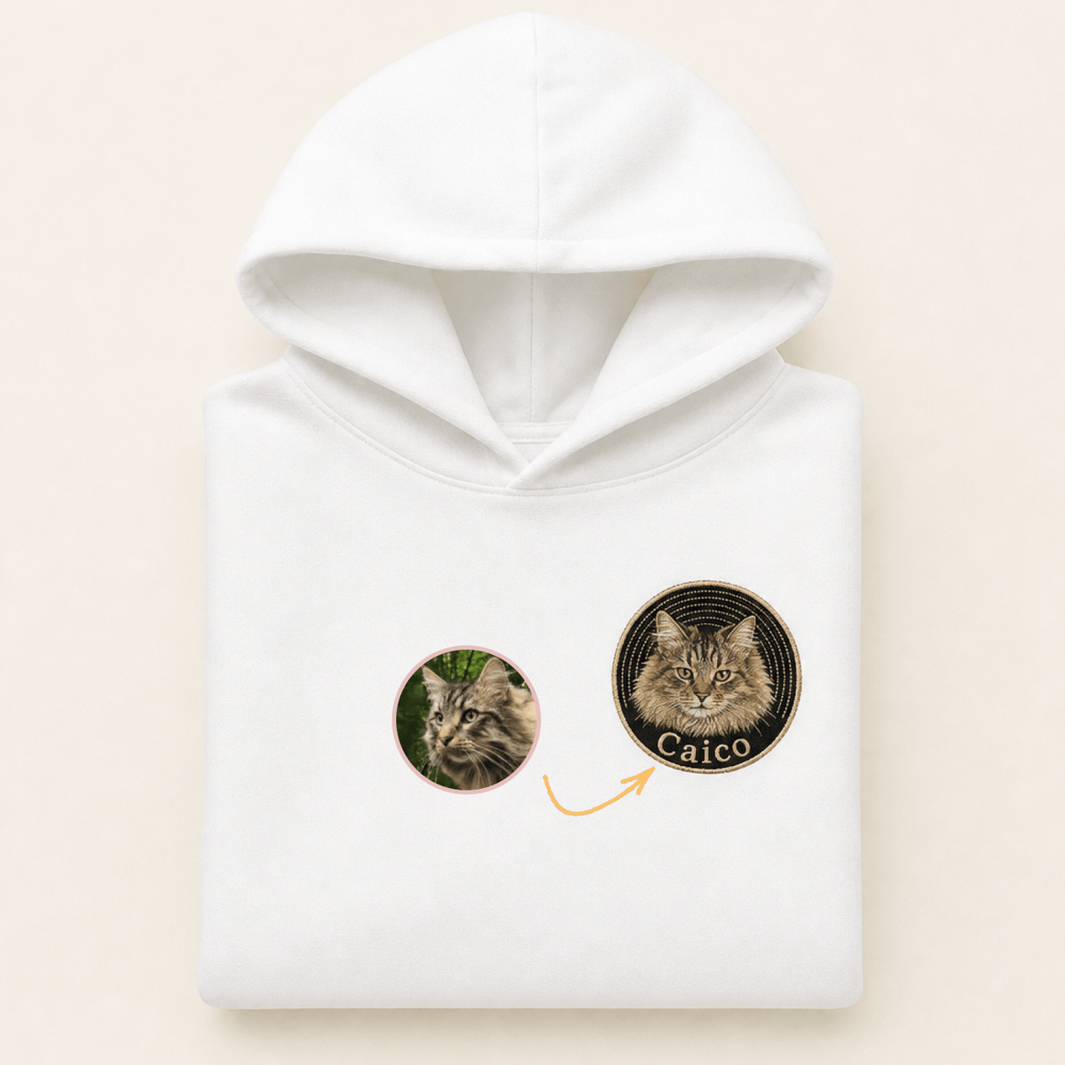 Custom Pet Embroidered Groove Stitch Hoodie