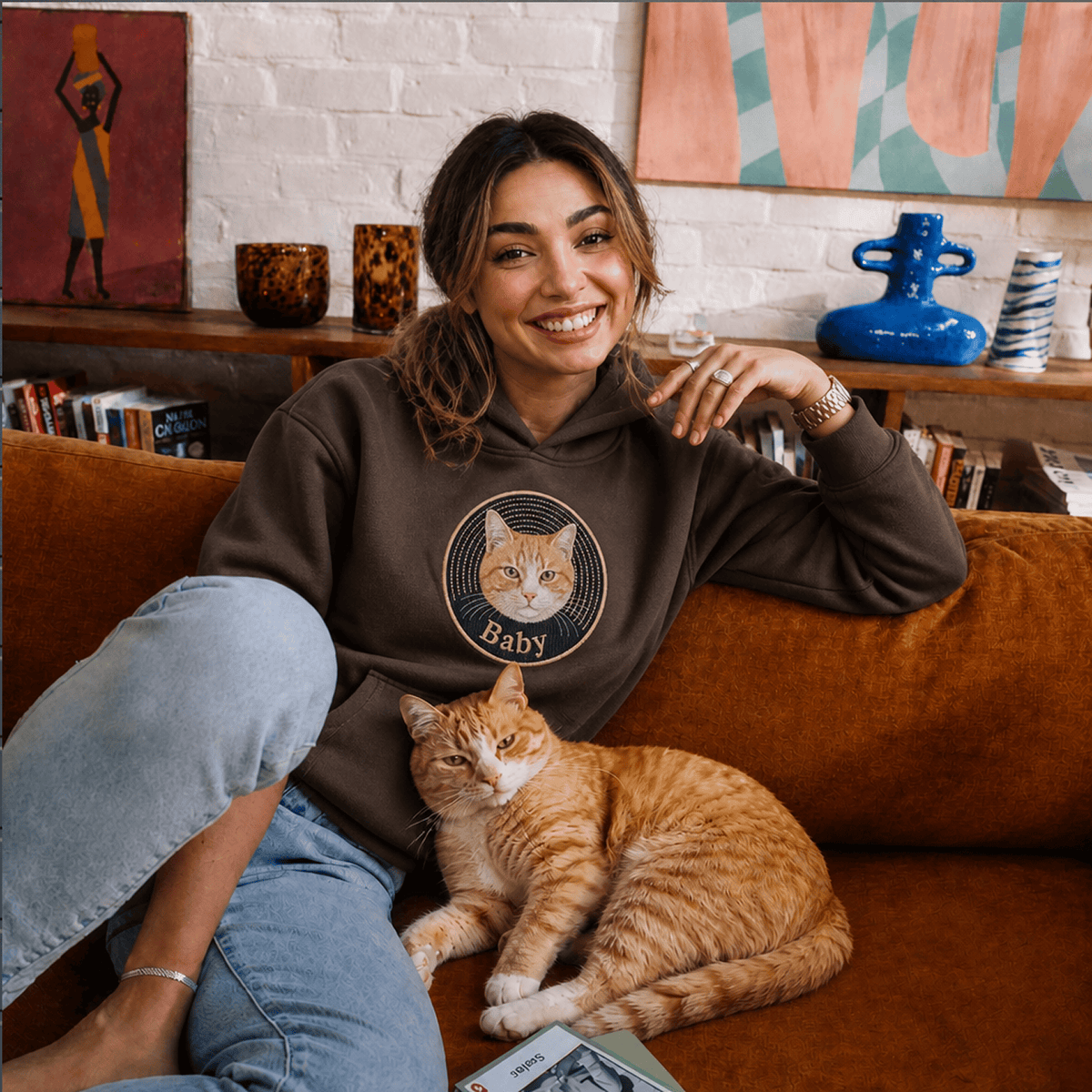 Custom Pet Embroidered Groove Stitch Hoodie