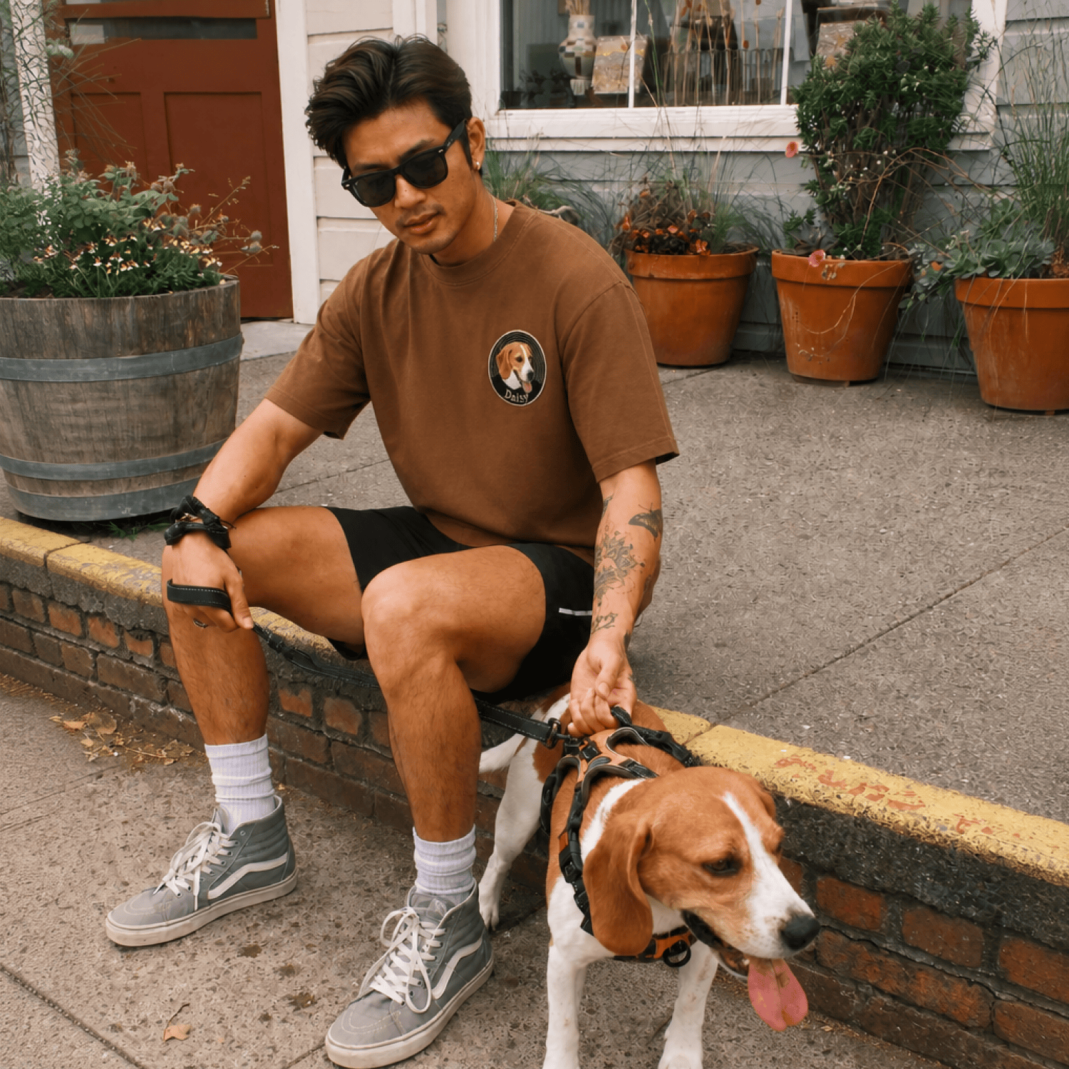 Custom Pet Embroidered Groove Stitch T-Shirt