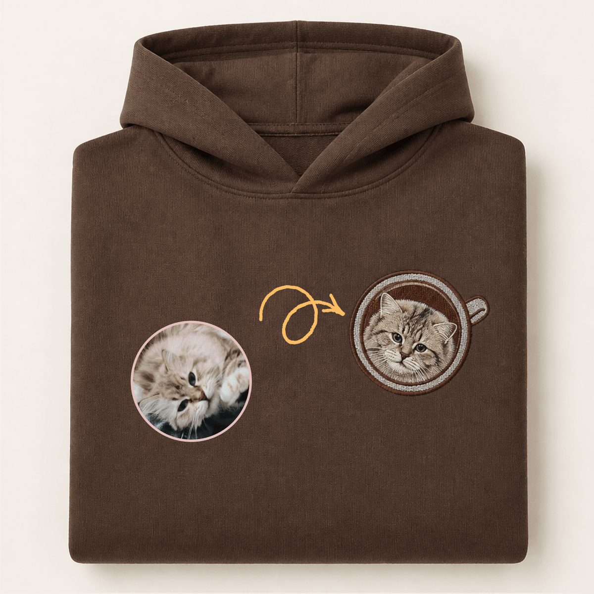 Custom Pet Embroidered Brew Stitch Hoodie