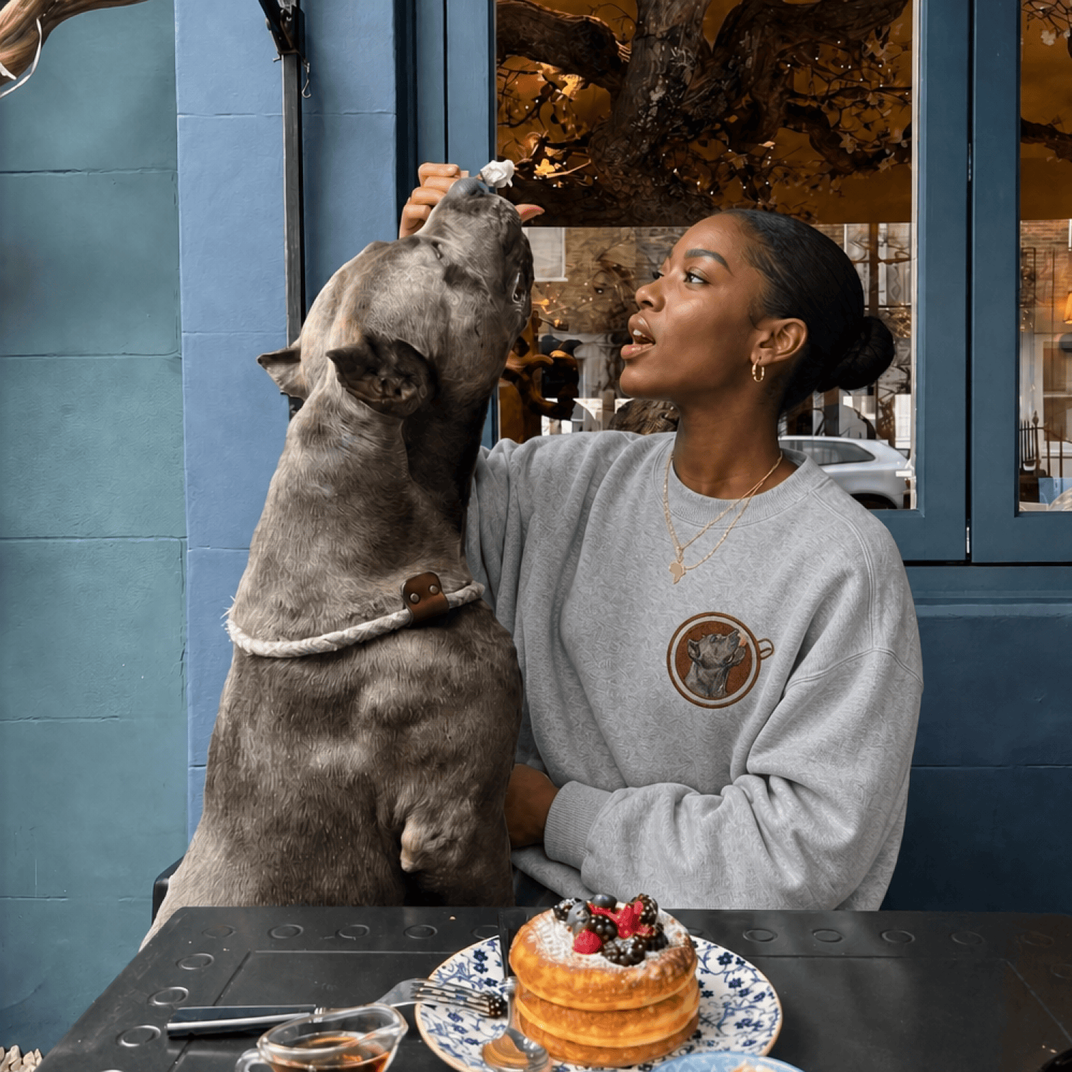 Custom Pet Embroidered Brew Stitch Sweatshirt
