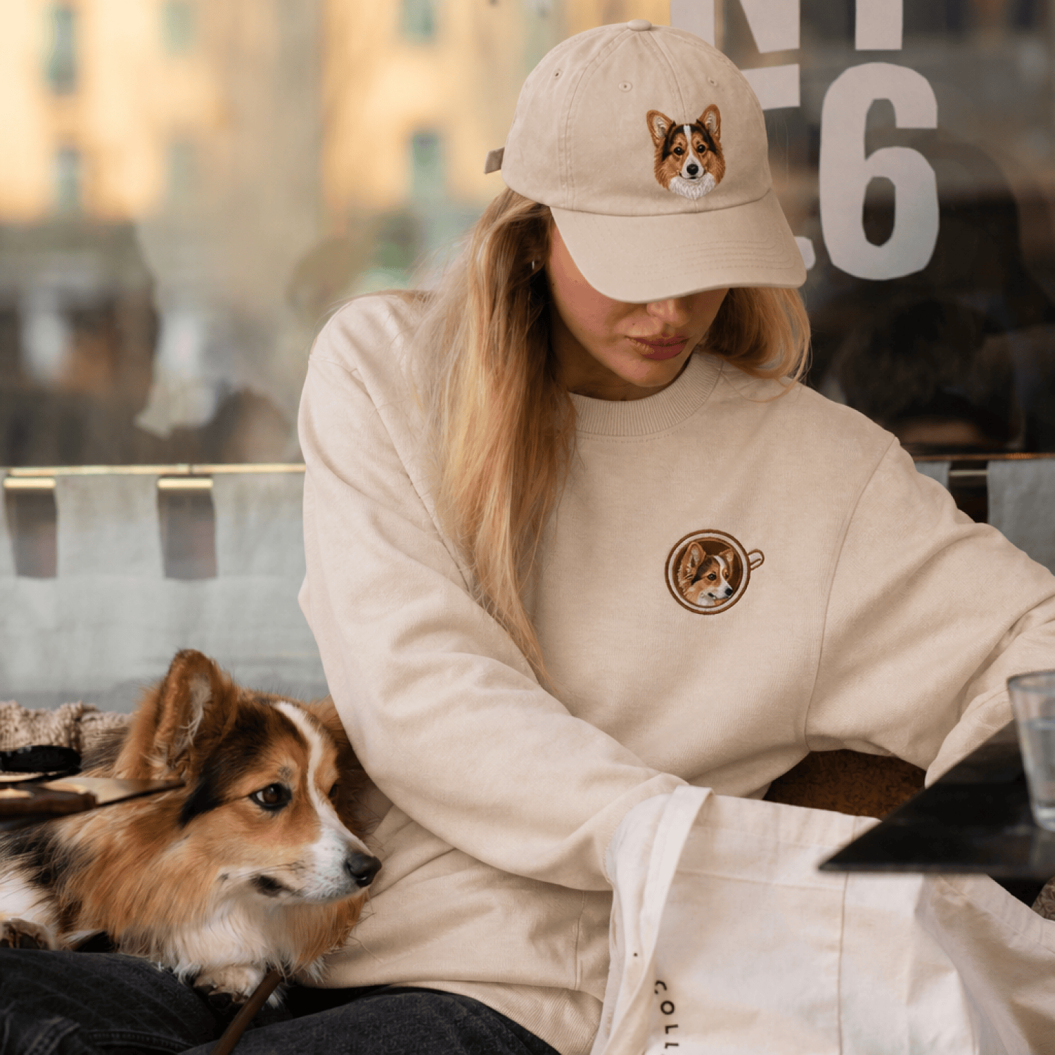 Custom Pet Embroidered Brew Stitch Sweatshirt