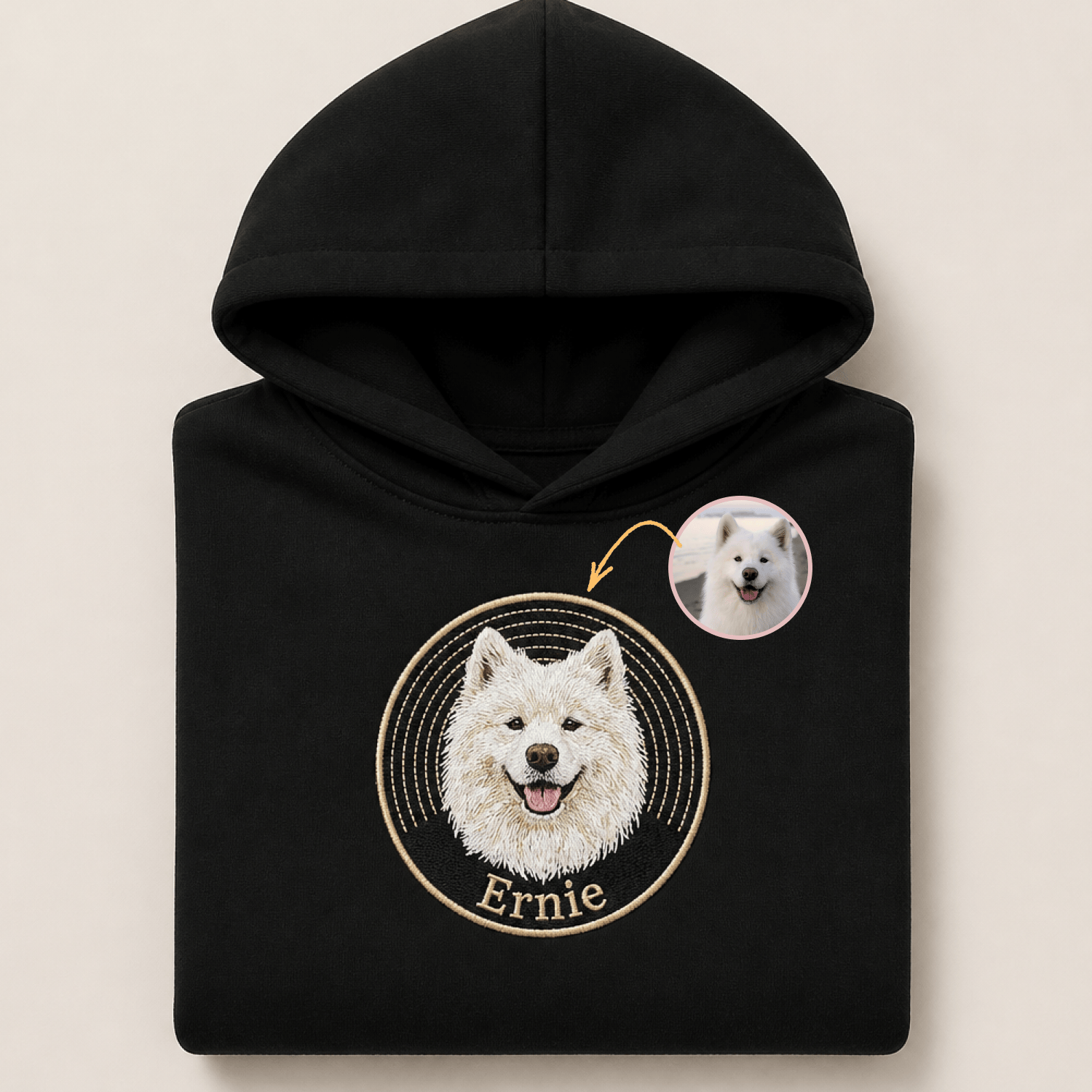 Custom Pet Embroidered Groove Stitch Hoodie