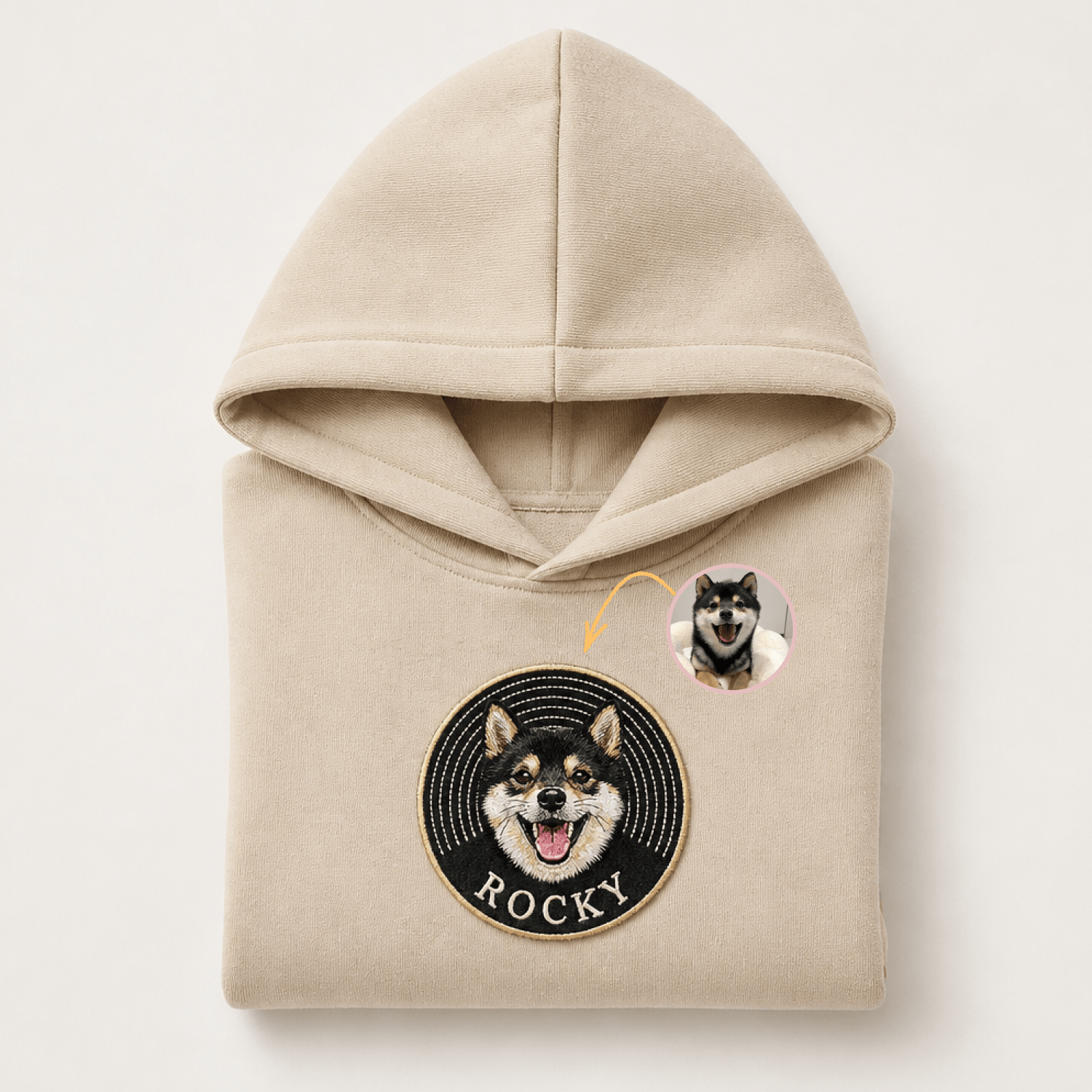 Custom Pet Embroidered Groove Stitch Hoodie