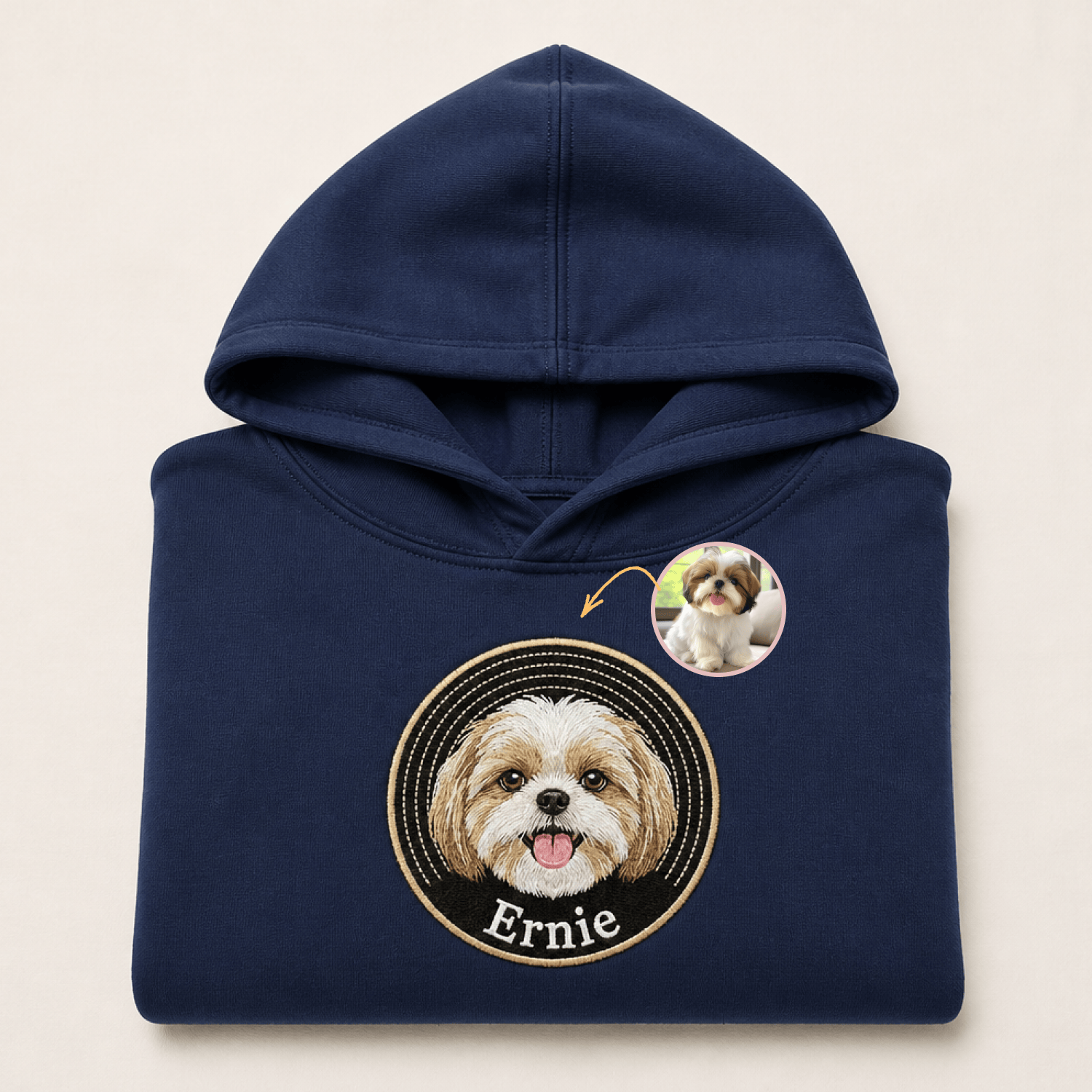 Custom Pet Embroidered Groove Stitch Hoodie
