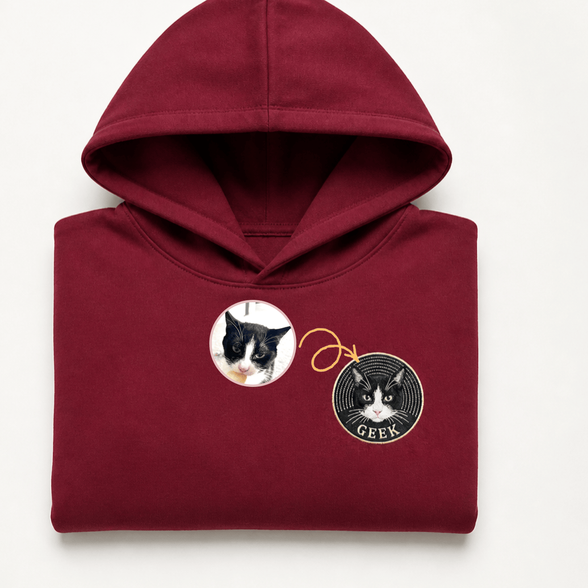Custom Pet Embroidered Groove Stitch Hoodie
