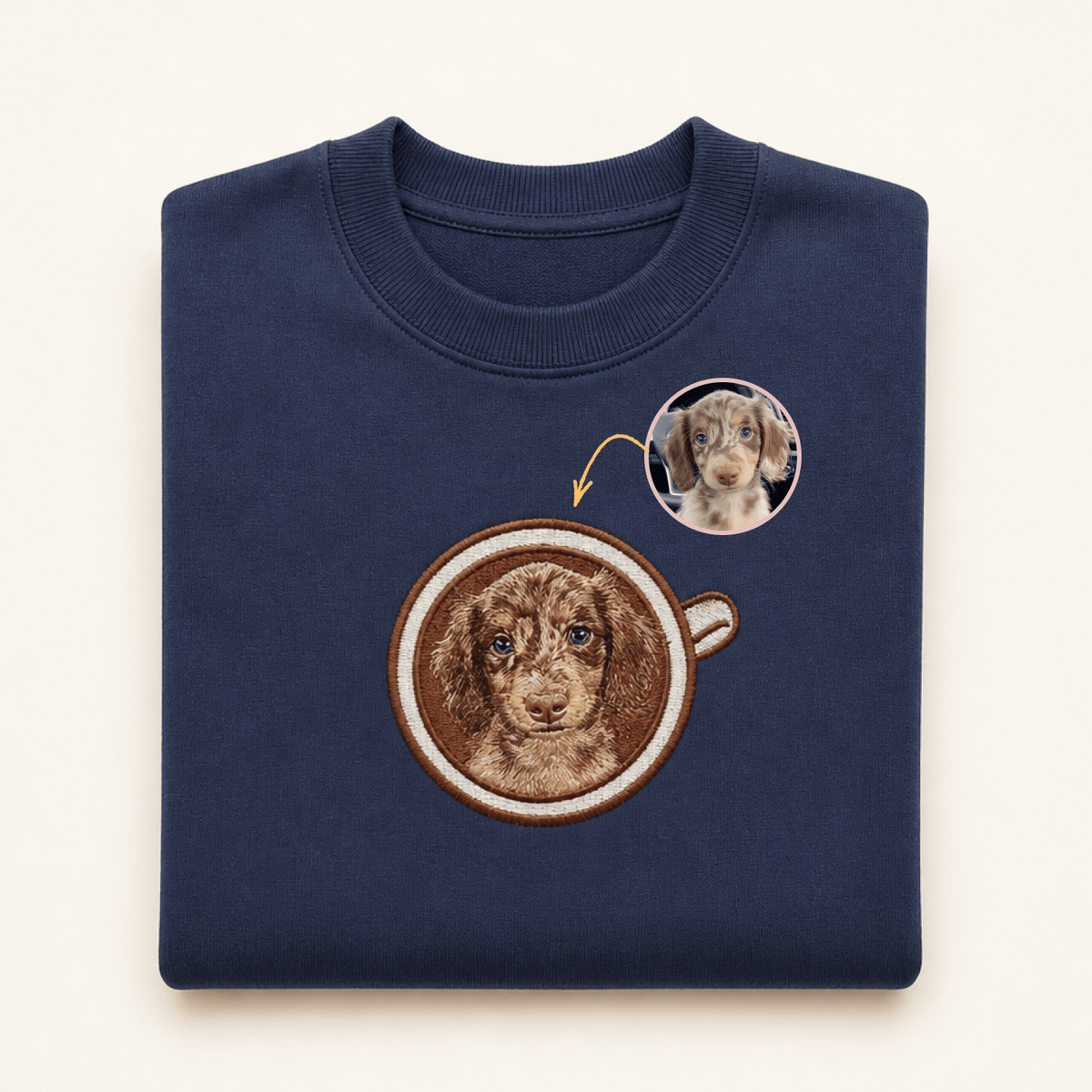 Custom Pet Embroidered Brew Stitch Sweatshirt