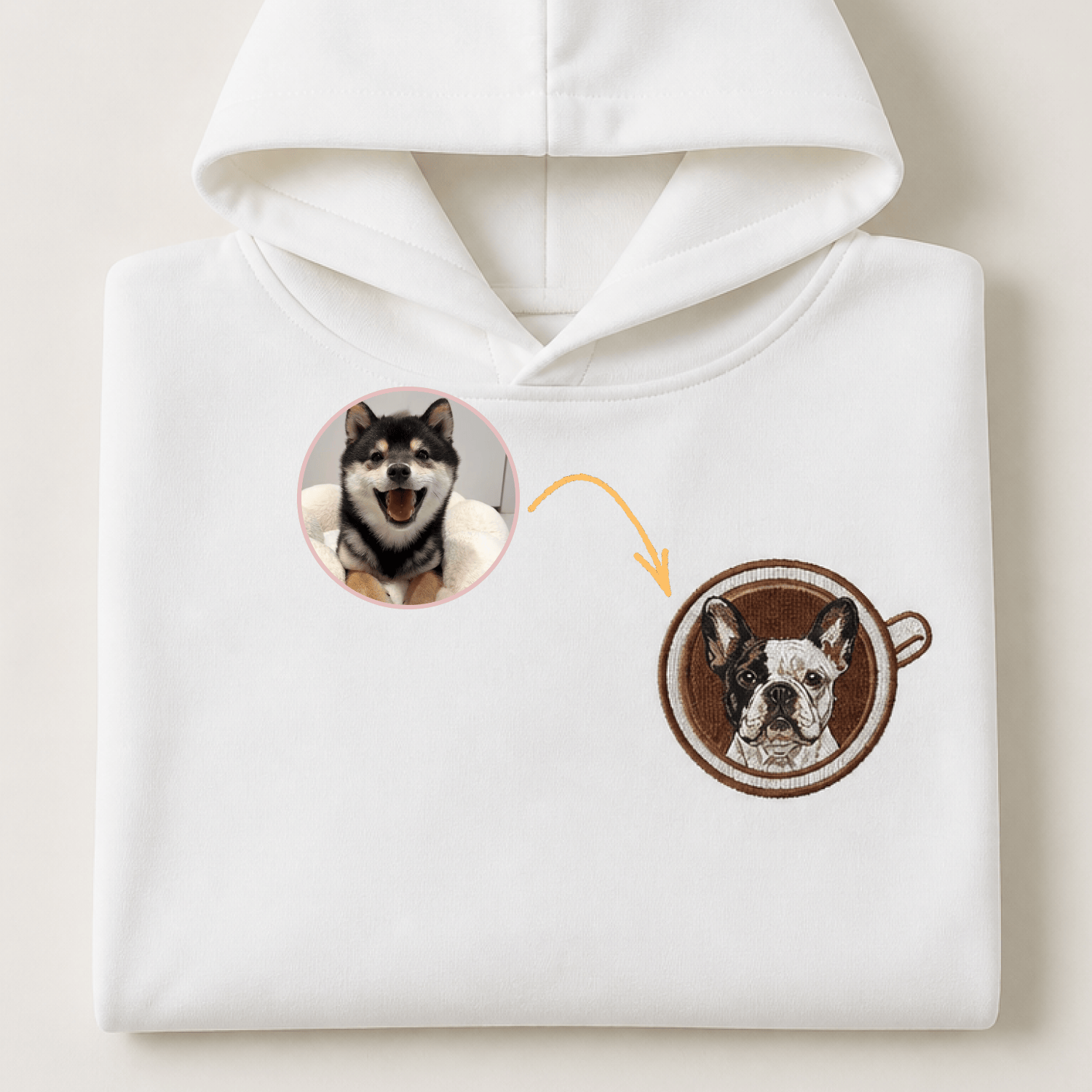 Custom Pet Embroidered Brew Stitch Hoodie
