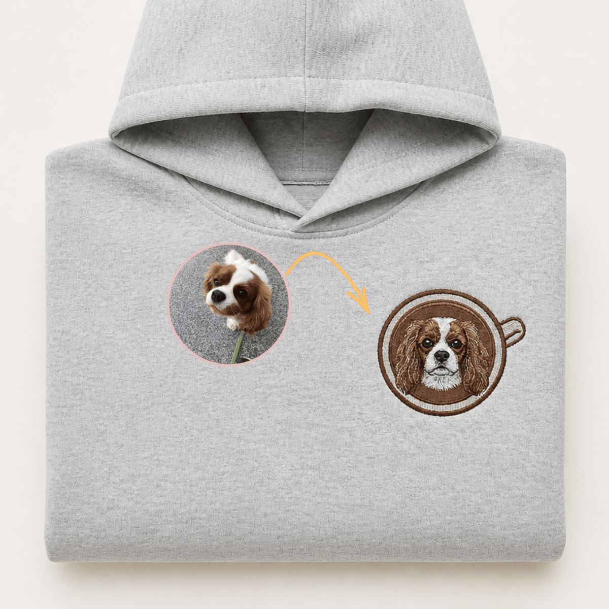 Custom Pet Embroidered Brew Stitch Hoodie