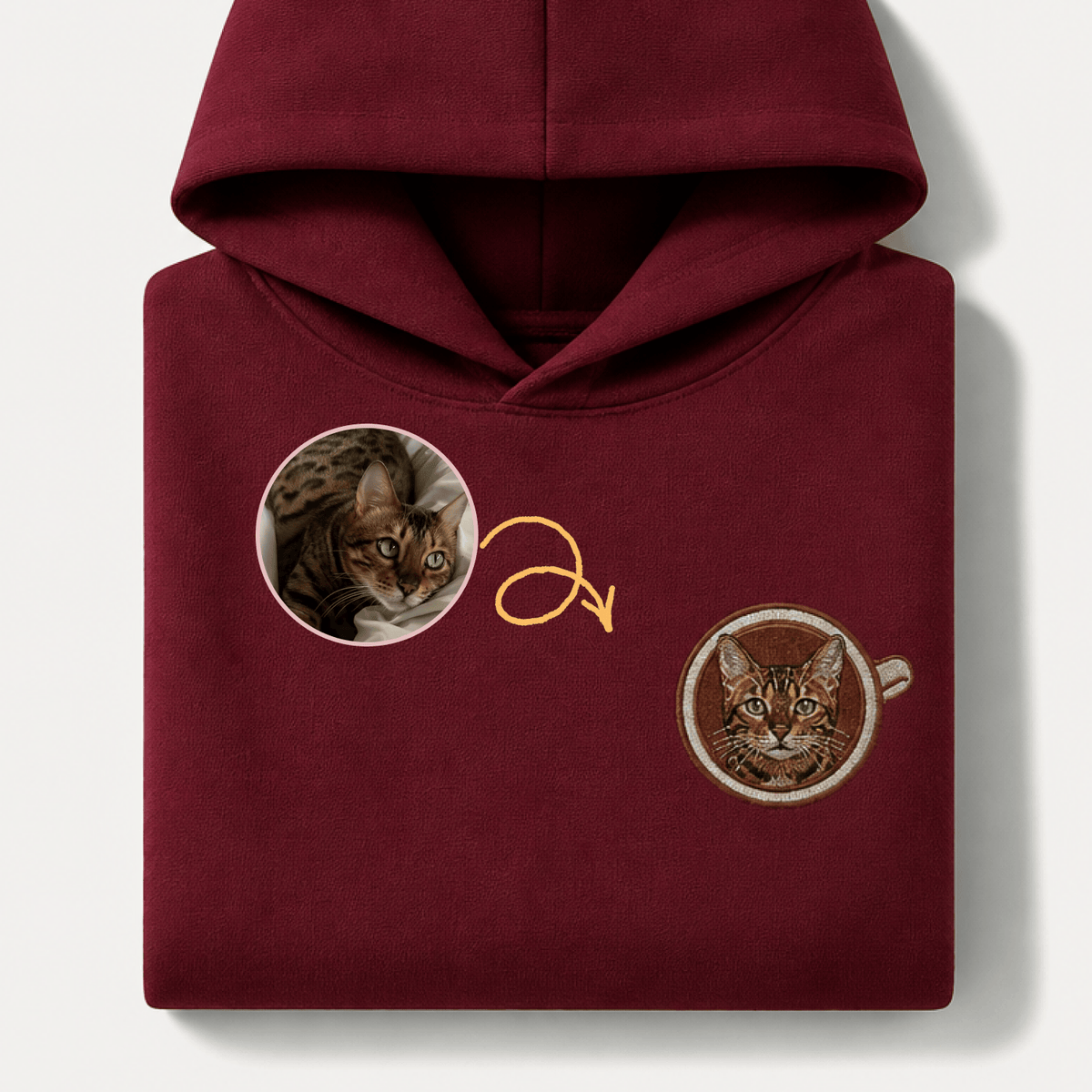 Custom Pet Embroidered Brew Stitch Hoodie