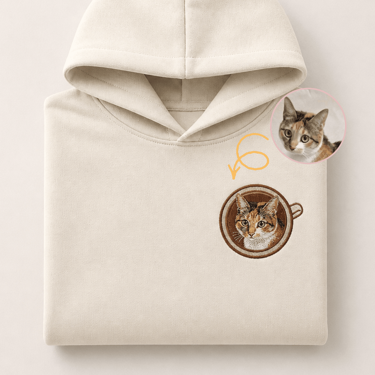 Custom Pet Embroidered Brew Stitch Hoodie