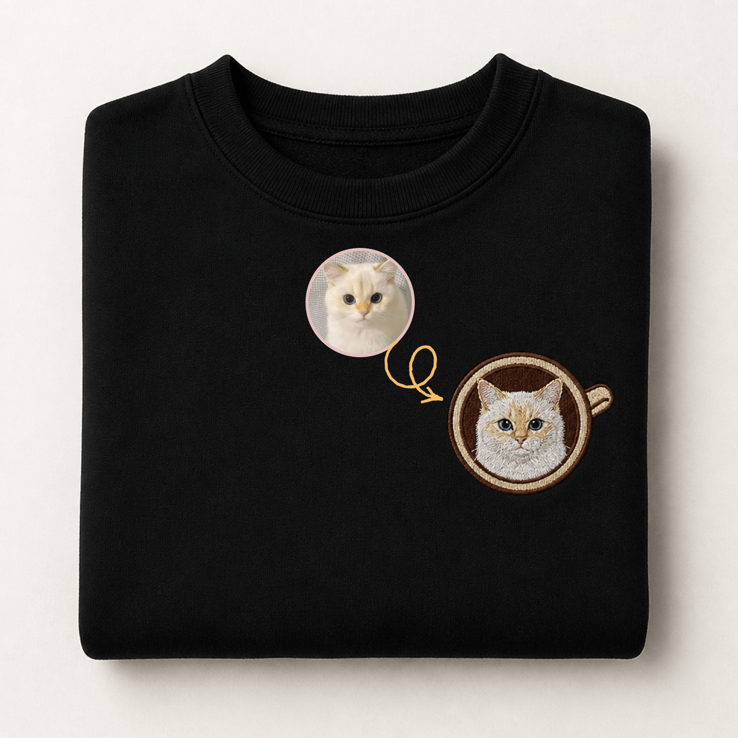 Custom Pet Embroidered Brew Stitch Sweatshirt