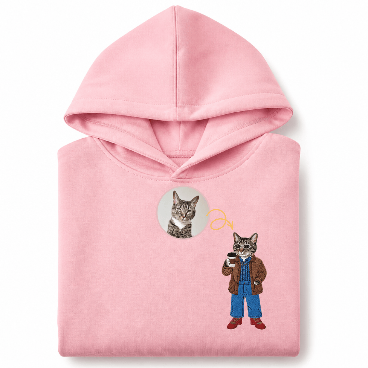 Custom Pet Embroidered Vogue Stitch Hoodie
