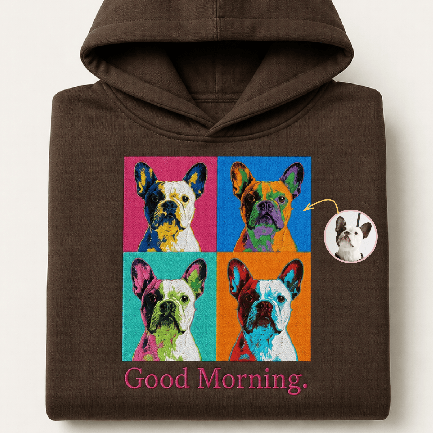 Custom Pet Embroidered Bold Stitch Hoodie