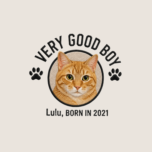 Custom Pet Embroidered Crest Stitch Sweatshirt