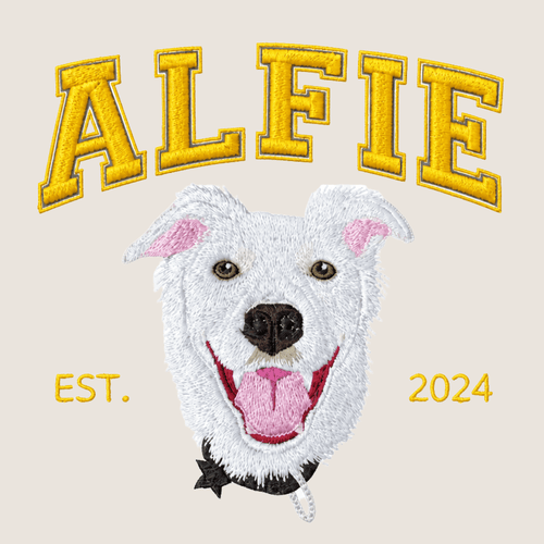Custom Pet Embroidered Campus Stitch Sweatshirt