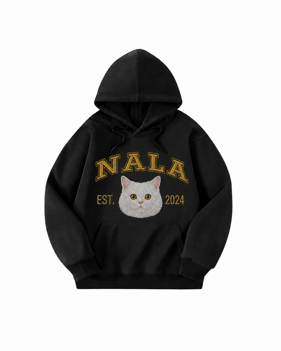 Custom Pet Embroidered Campus Stitch Hoodie