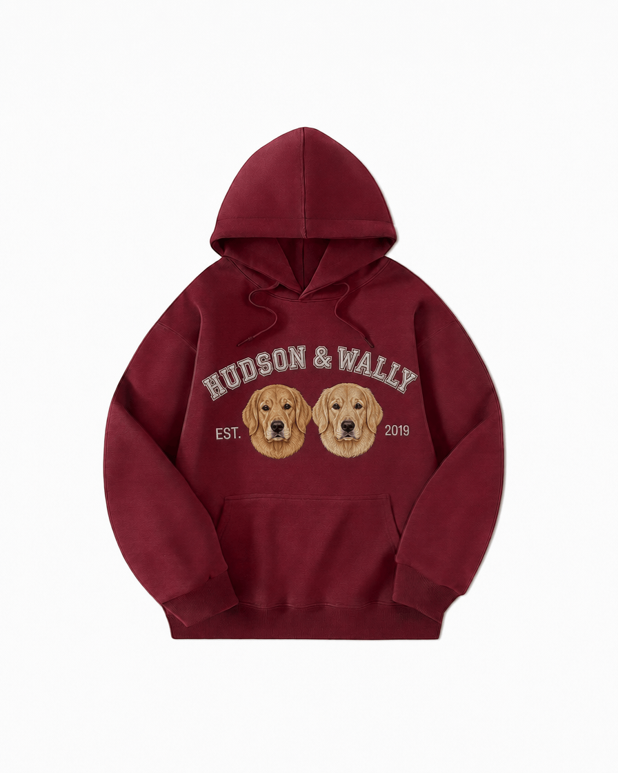 Custom Pet Embroidered Campus Stitch Hoodie