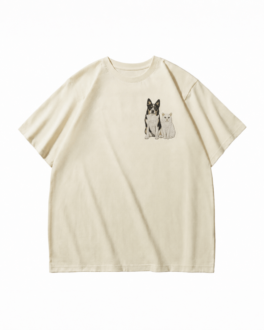 Custom Pet Embroidered Story Stitch T-Shirt