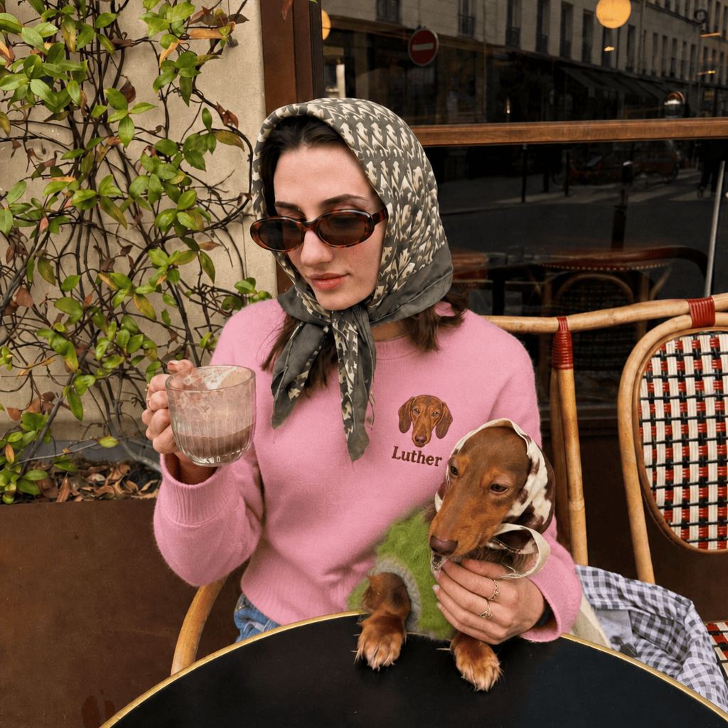 Custom Pet Embroidered Icon Stitch Sweatshirt