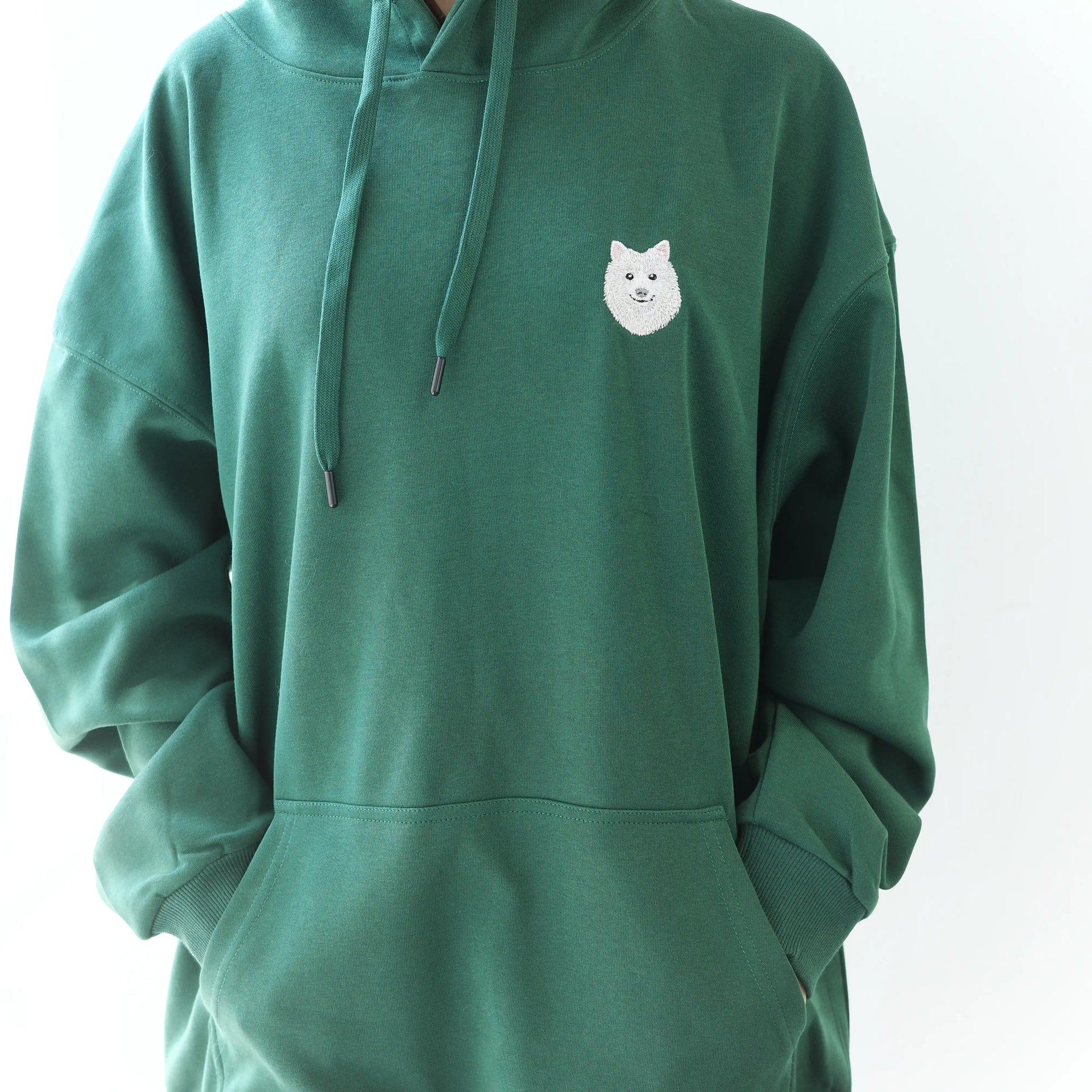 Custom Outline Embroidered Cat Portrait Hoodie, Sweatshirt