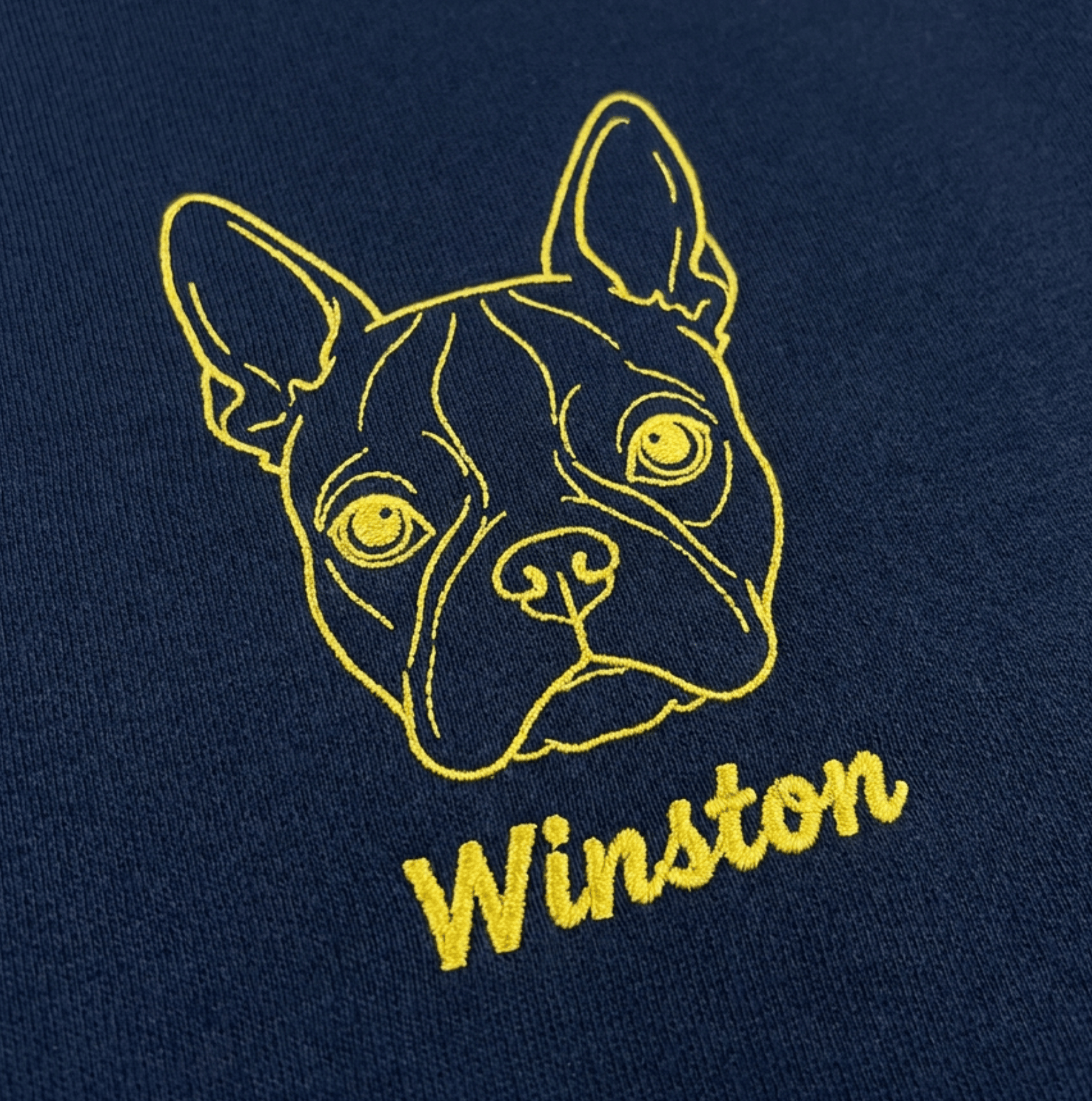 Custom Outline Embroidered Pet Portrait Hoodie