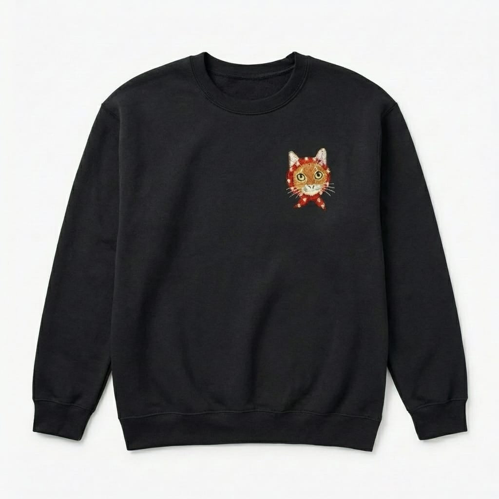 Custom Babushka Embroidered Pet Portrait Hoodie, Sweatshirt