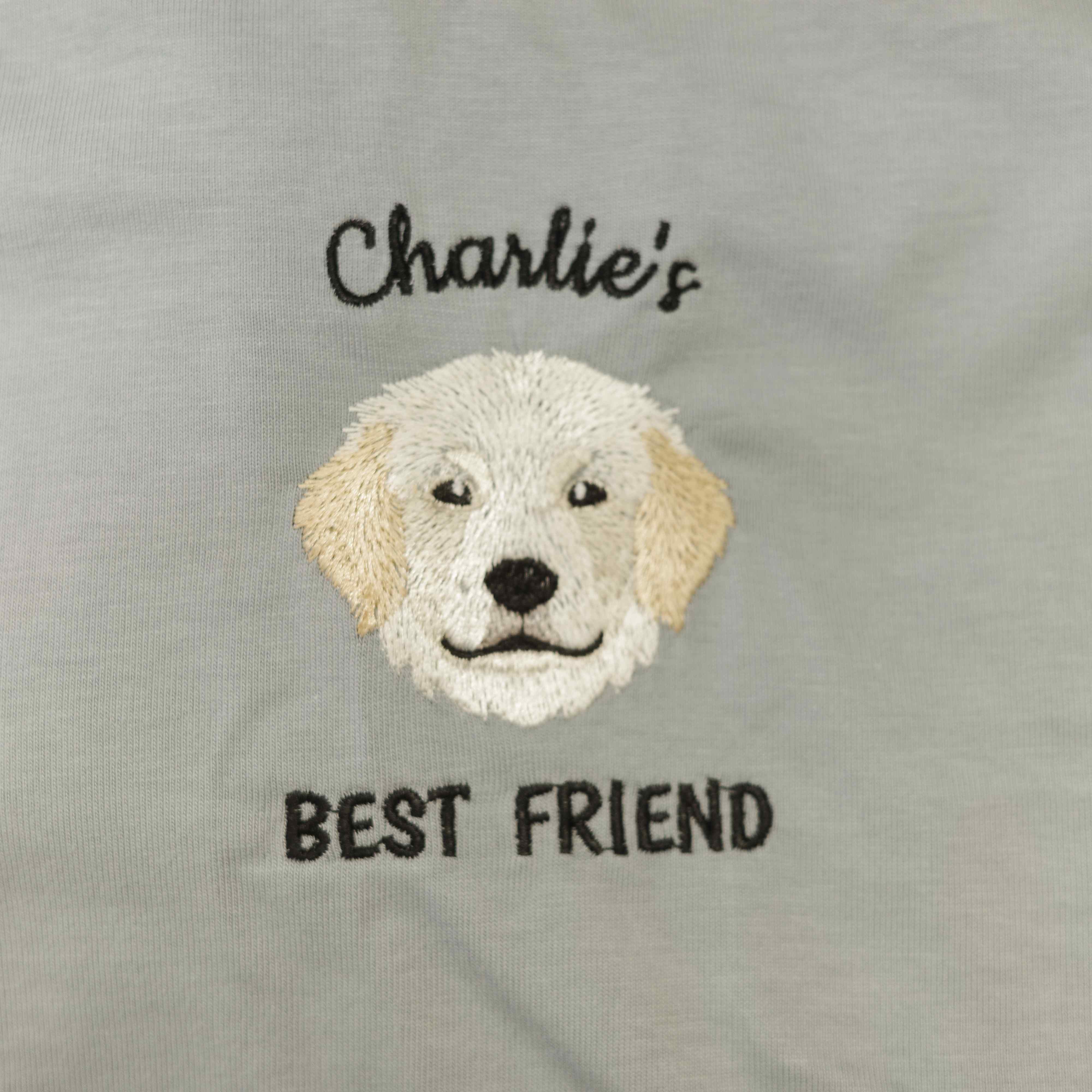 Custom Best Friend Embroidered Pet Portrait Sweatshirt