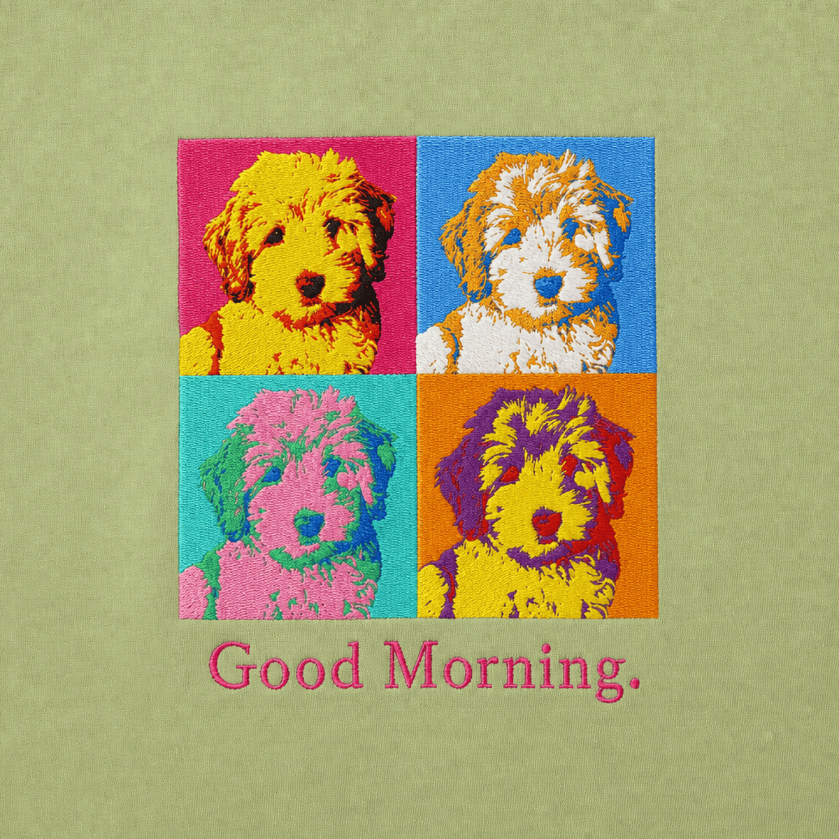 Custom Pet Embroidered Bold Stitch T-Shirt