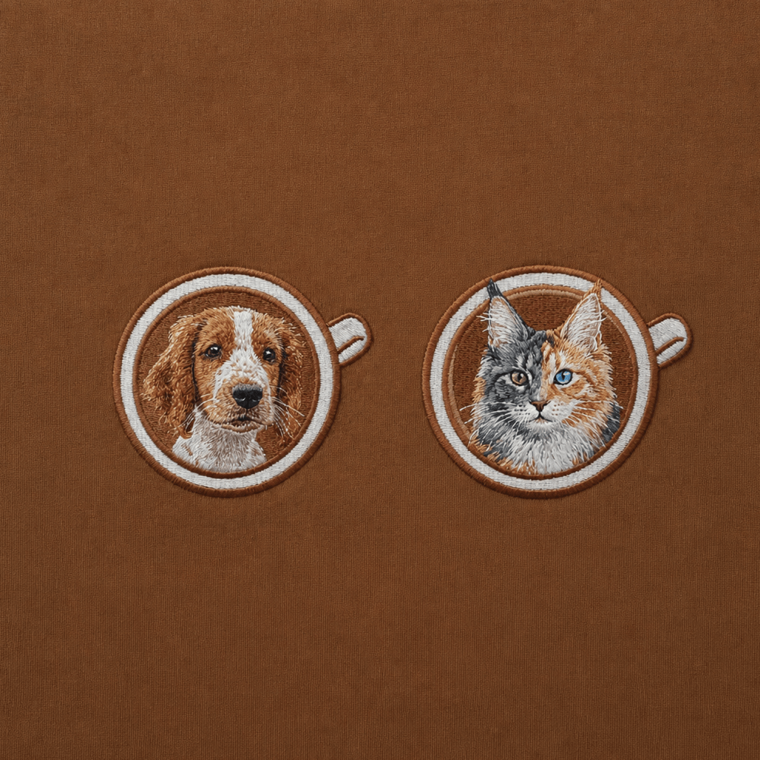 Custom Pet Embroidered Brew Stitch T-Shirt