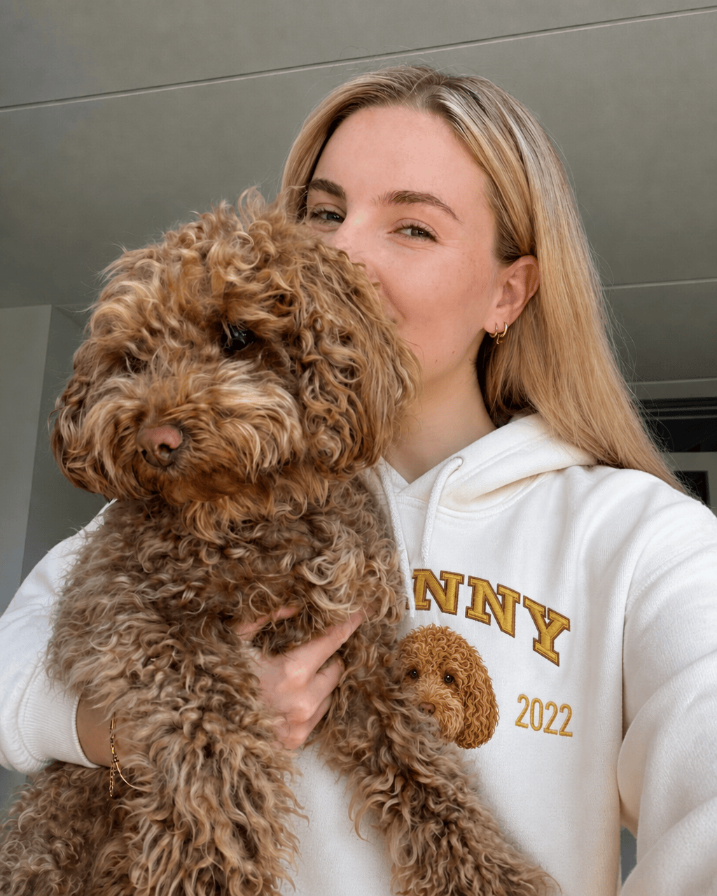 Custom Pet Embroidered Campus Stitch Hoodie