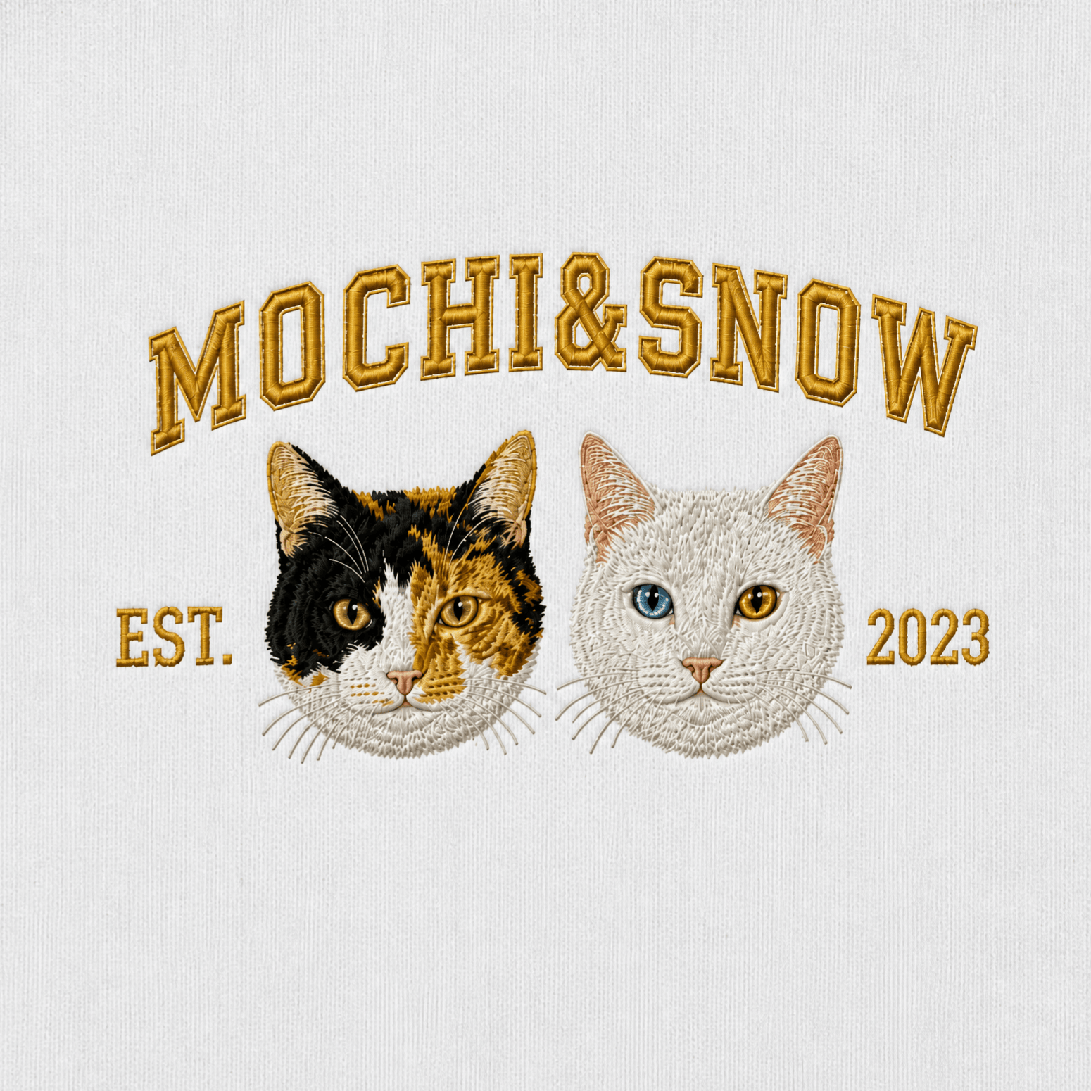 Custom Pet Embroidered Campus Stitch Sweatshirt