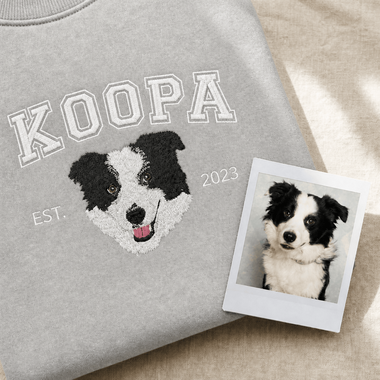 Custom Pet Embroidered Campus Stitch T-Shirt