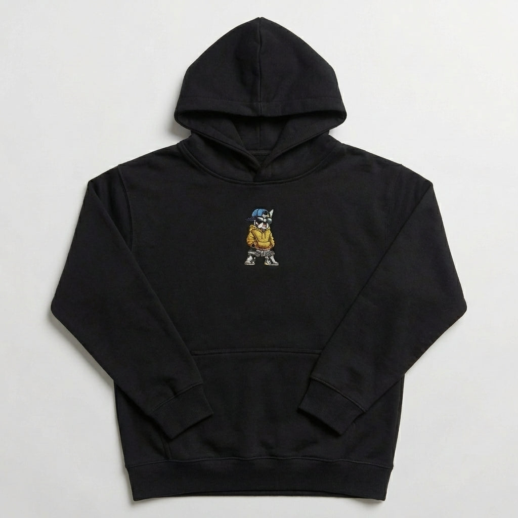 Custom City Cool Embroidered Dog Portrait Hoodie, Sweatshirt